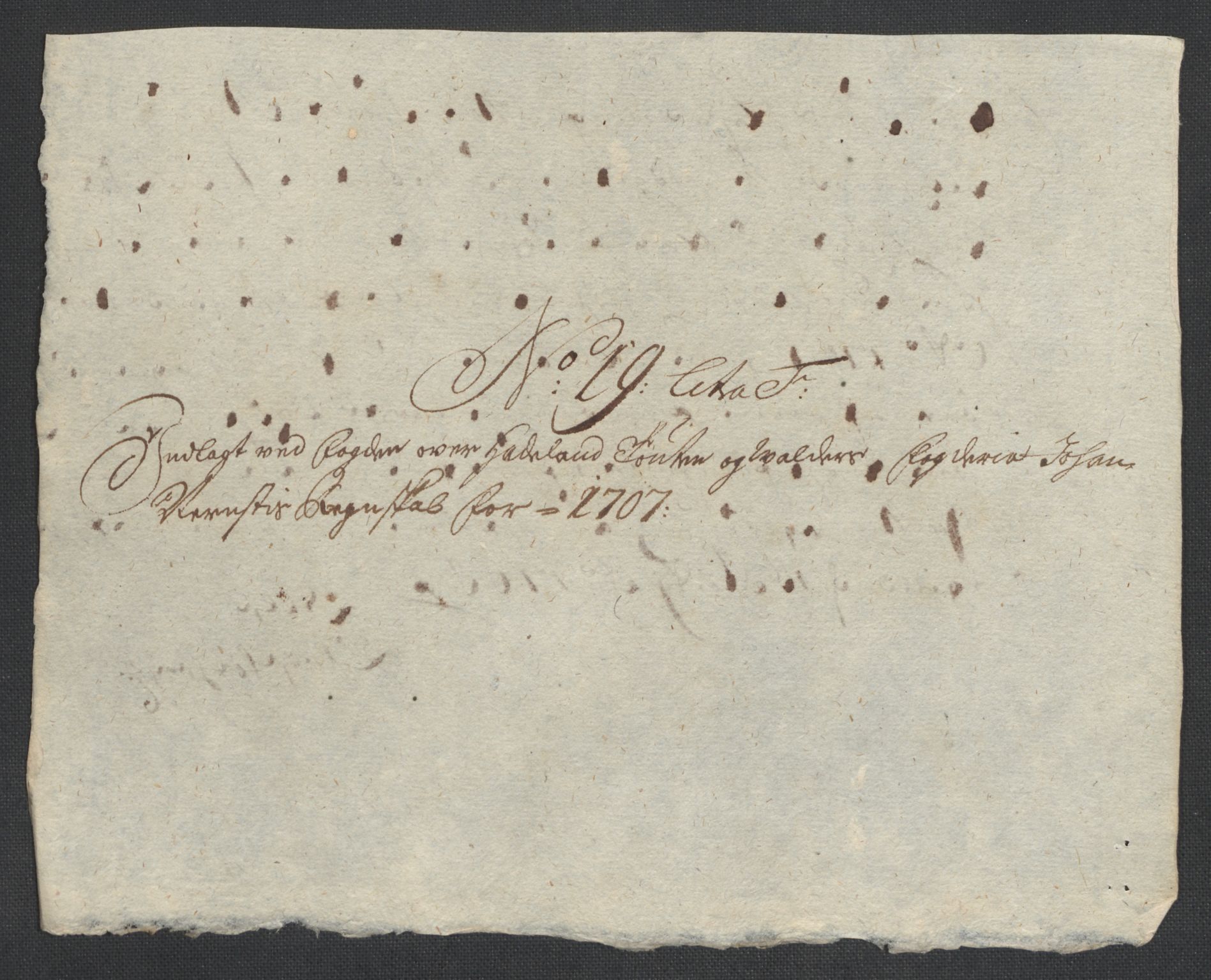 Rentekammeret inntil 1814, Reviderte regnskaper, Fogderegnskap, AV/RA-EA-4092/R18/L1305: Fogderegnskap Hadeland, Toten og Valdres, 1707-1708, p. 310