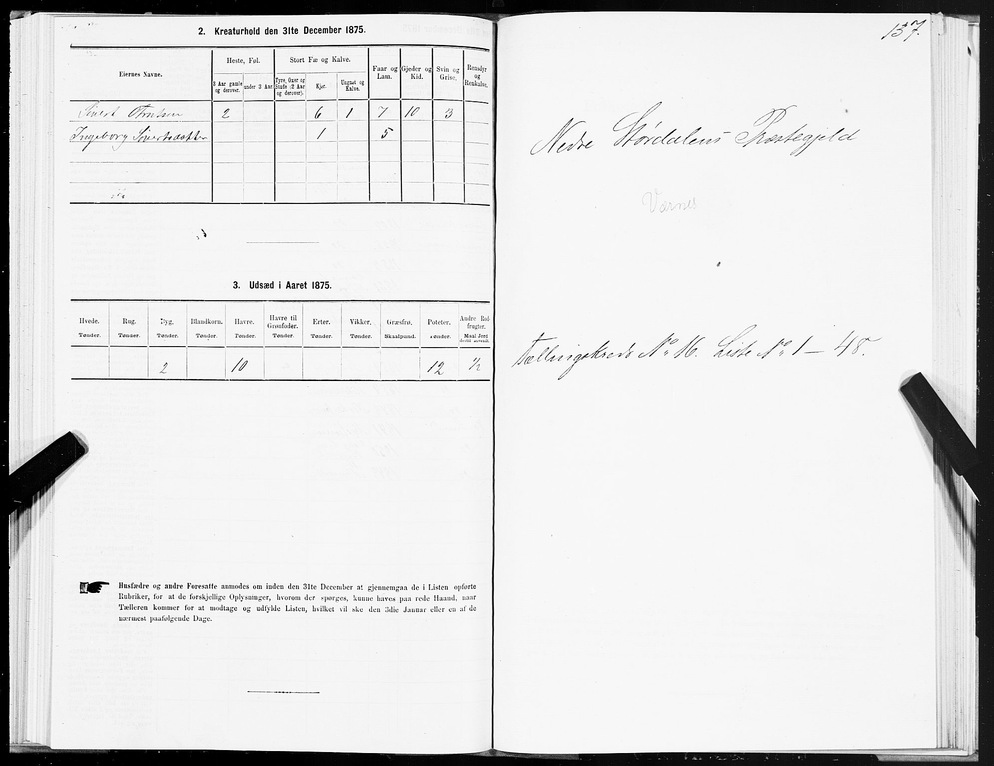 SAT, 1875 census for 1714P Nedre Stjørdal, 1875, p. 8137