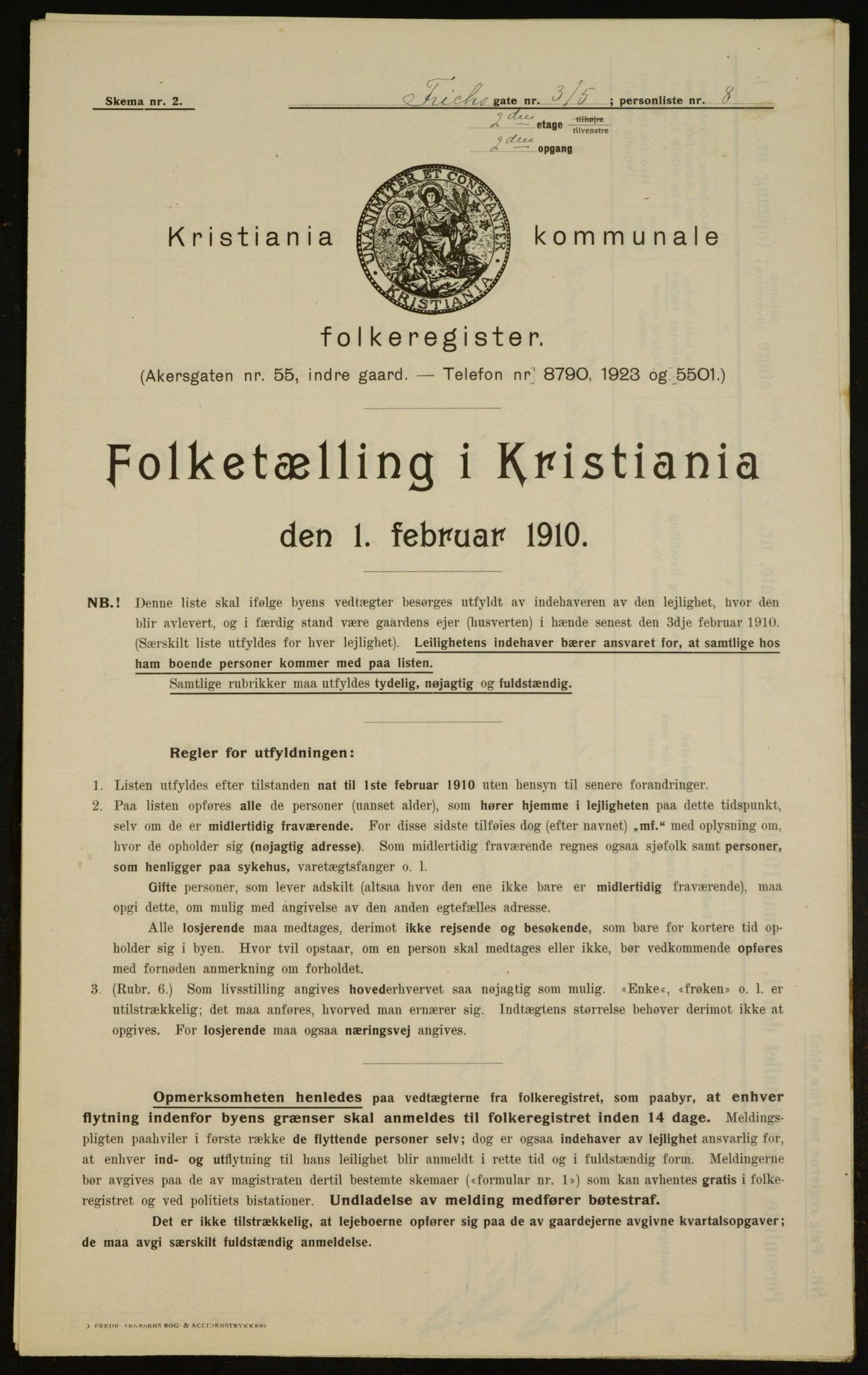 OBA, Municipal Census 1910 for Kristiania, 1910, p. 25098