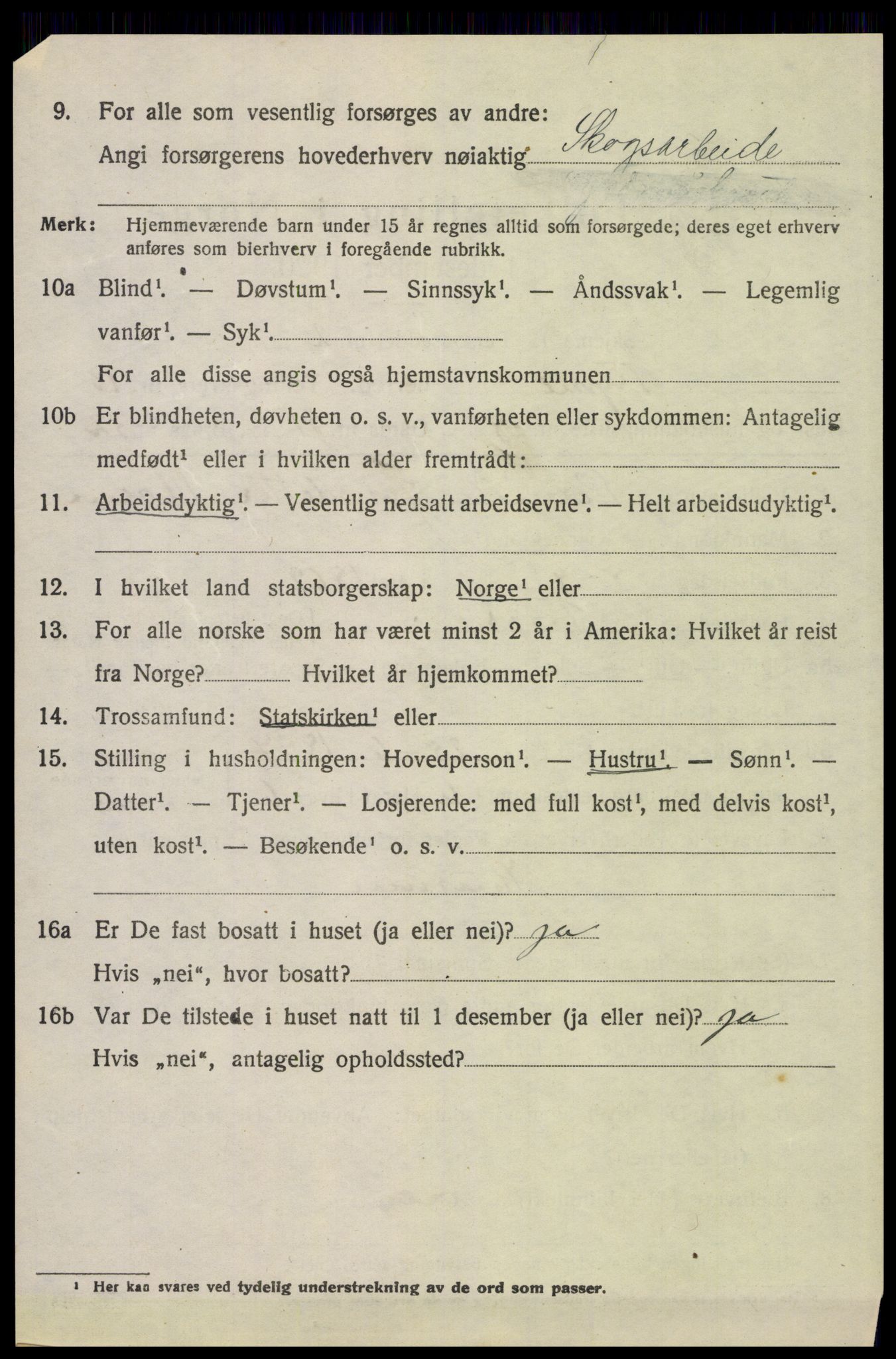 SAH, 1920 census for Trysil, 1920, p. 7724