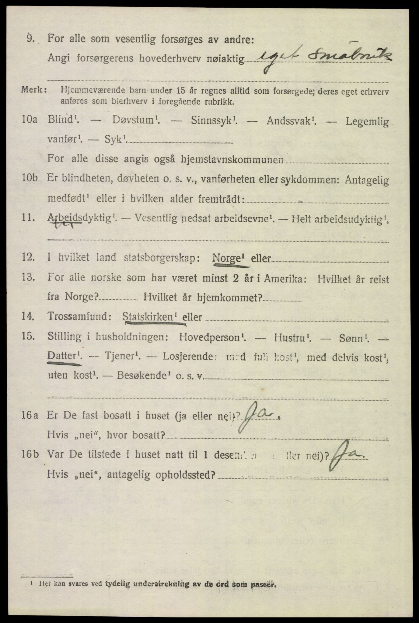 SAH, 1920 census for Våler (Hedmark), 1920, p. 1850