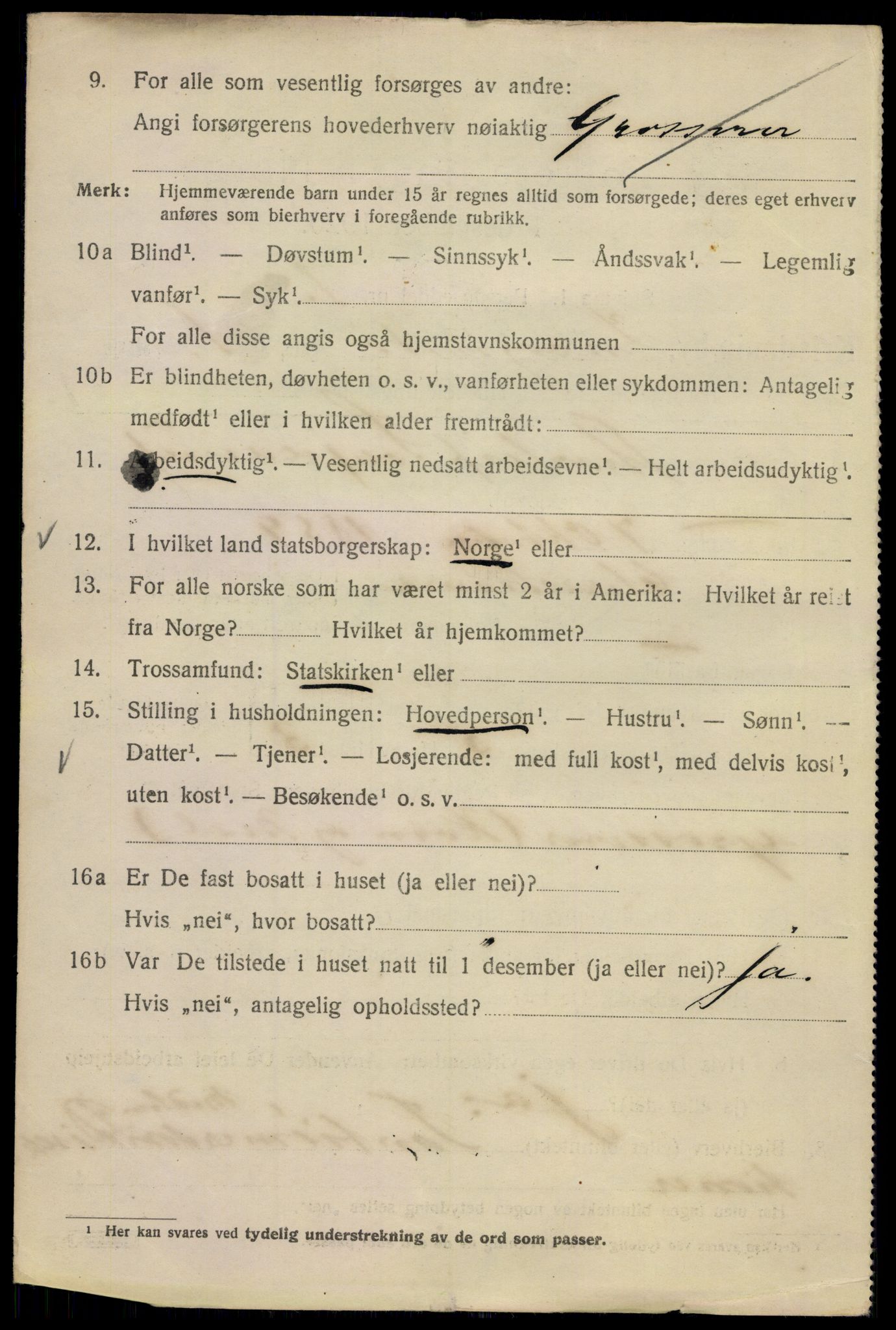 SAO, 1920 census for Kristiania, 1920, p. 310602