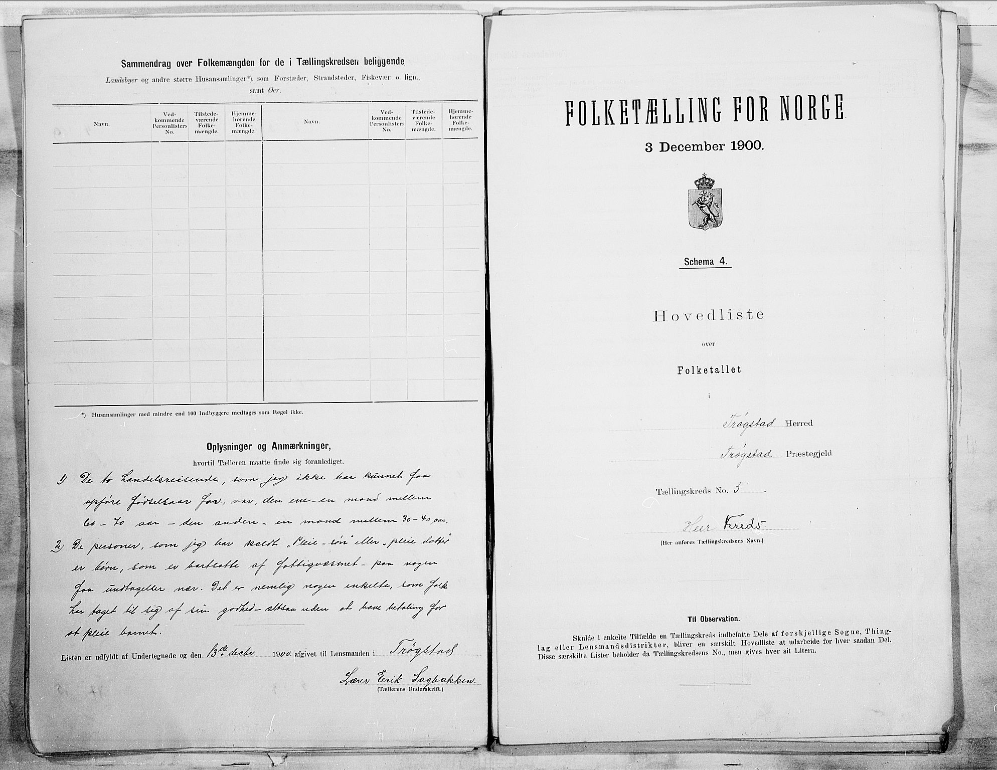 SAO, 1900 census for Trøgstad, 1900, p. 12