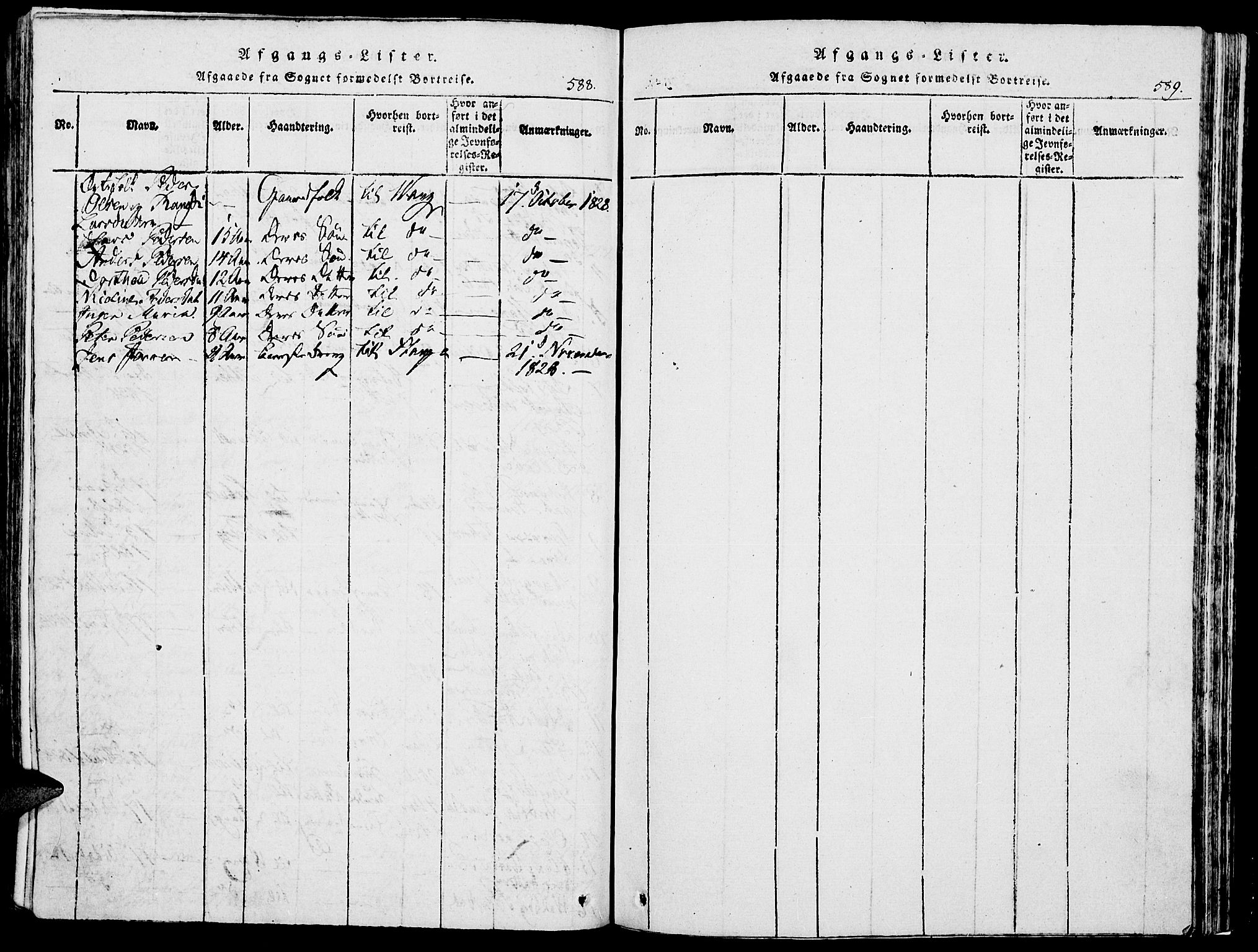 Romedal prestekontor, AV/SAH-PREST-004/K/L0002: Parish register (official) no. 2, 1814-1828, p. 588-589