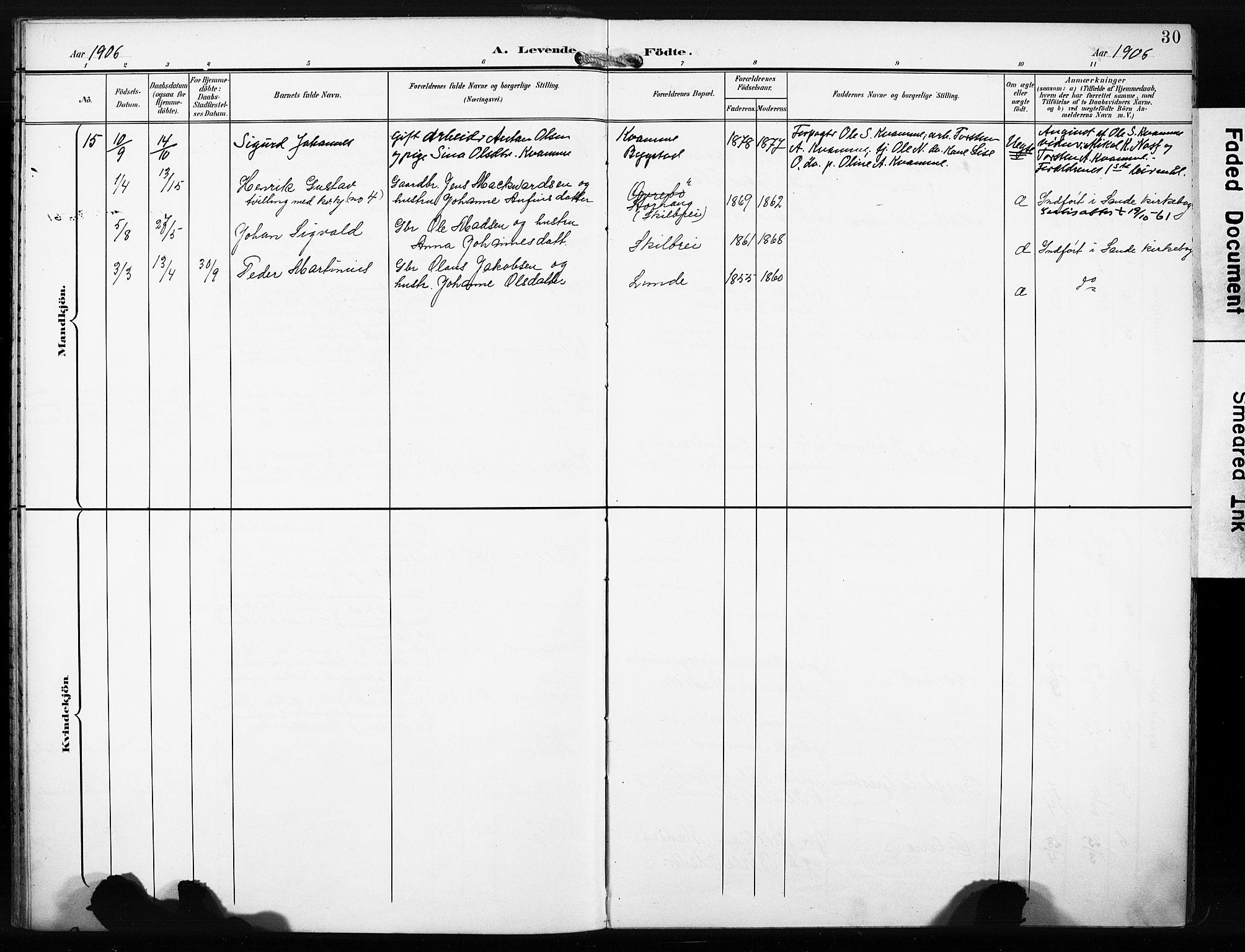 Gaular sokneprestembete, AV/SAB-A-80001/H/Haa: Parish register (official) no. C 2, 1898-1910, p. 30