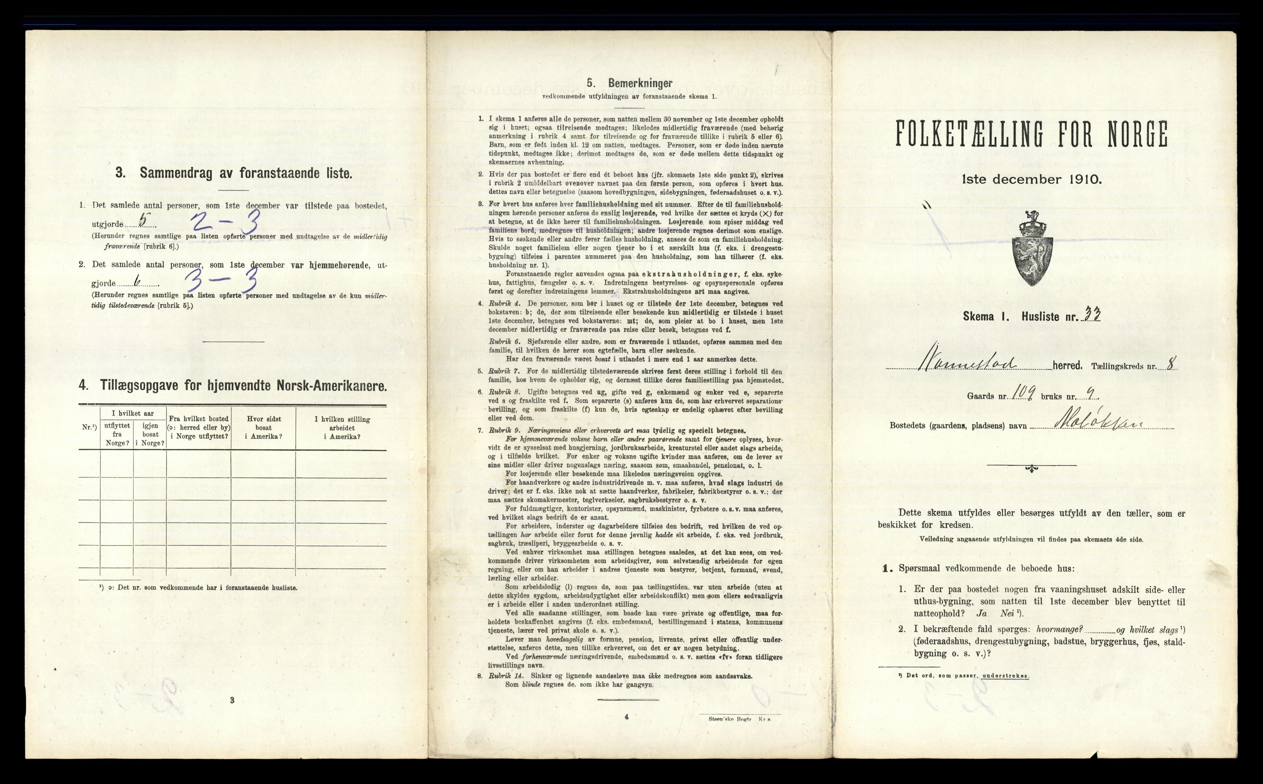 RA, 1910 census for Nannestad, 1910, p. 1067