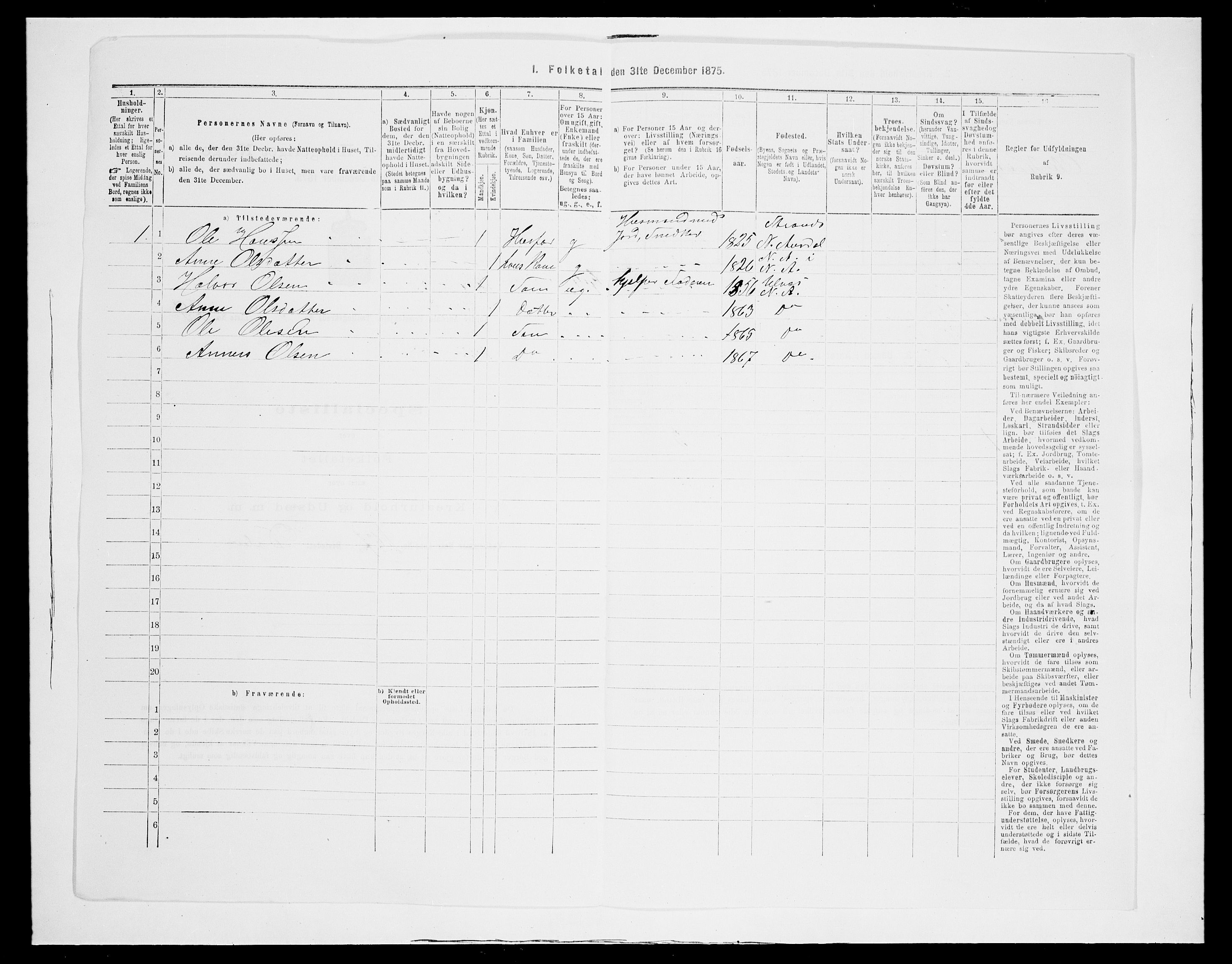 SAH, 1875 census for 0542P Nord-Aurdal, 1875, p. 889