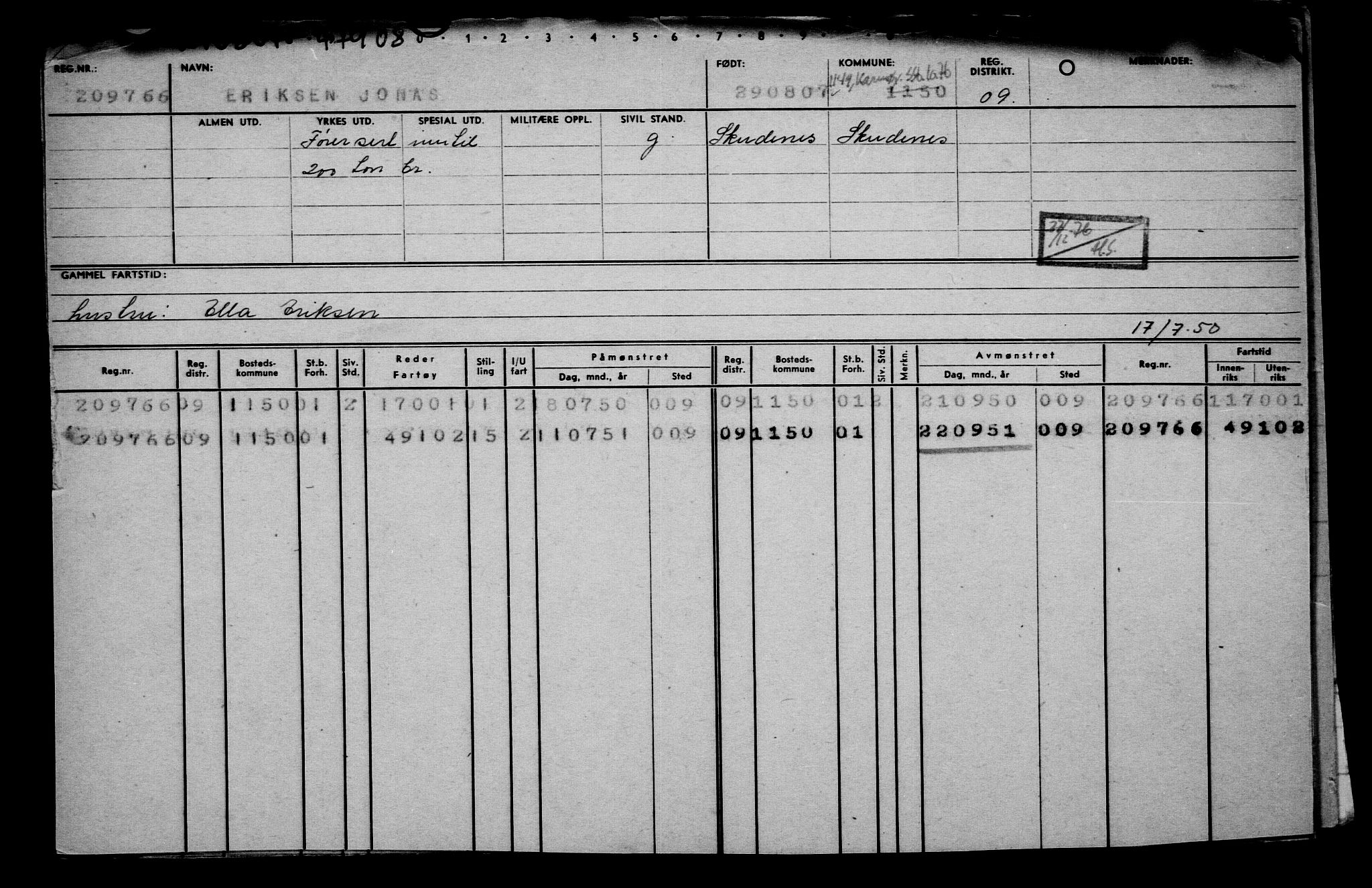 Direktoratet for sjømenn, AV/RA-S-3545/G/Gb/L0072: Hovedkort, 1907, p. 752