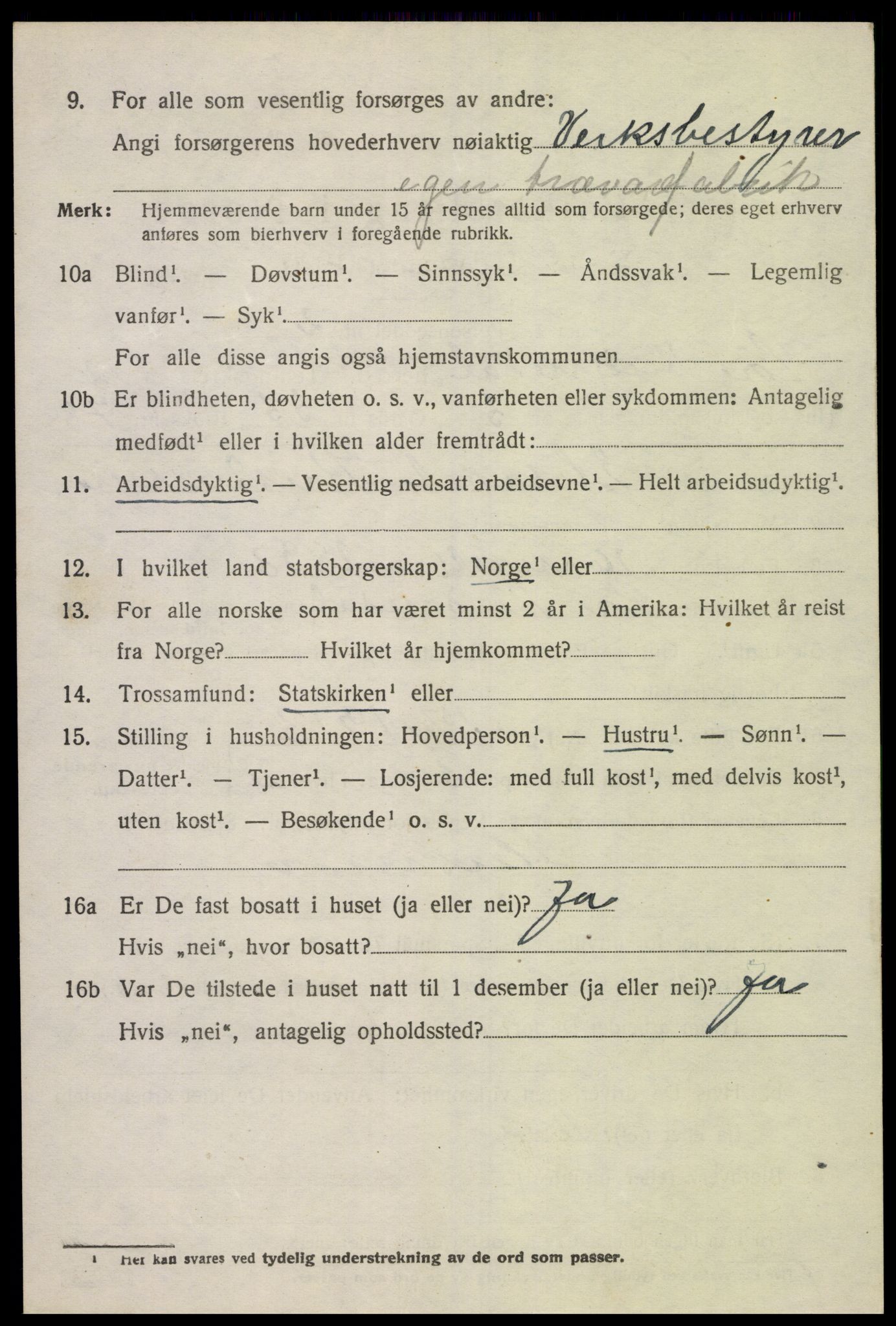 SAK, 1920 census for Sør-Audnedal, 1920, p. 4552