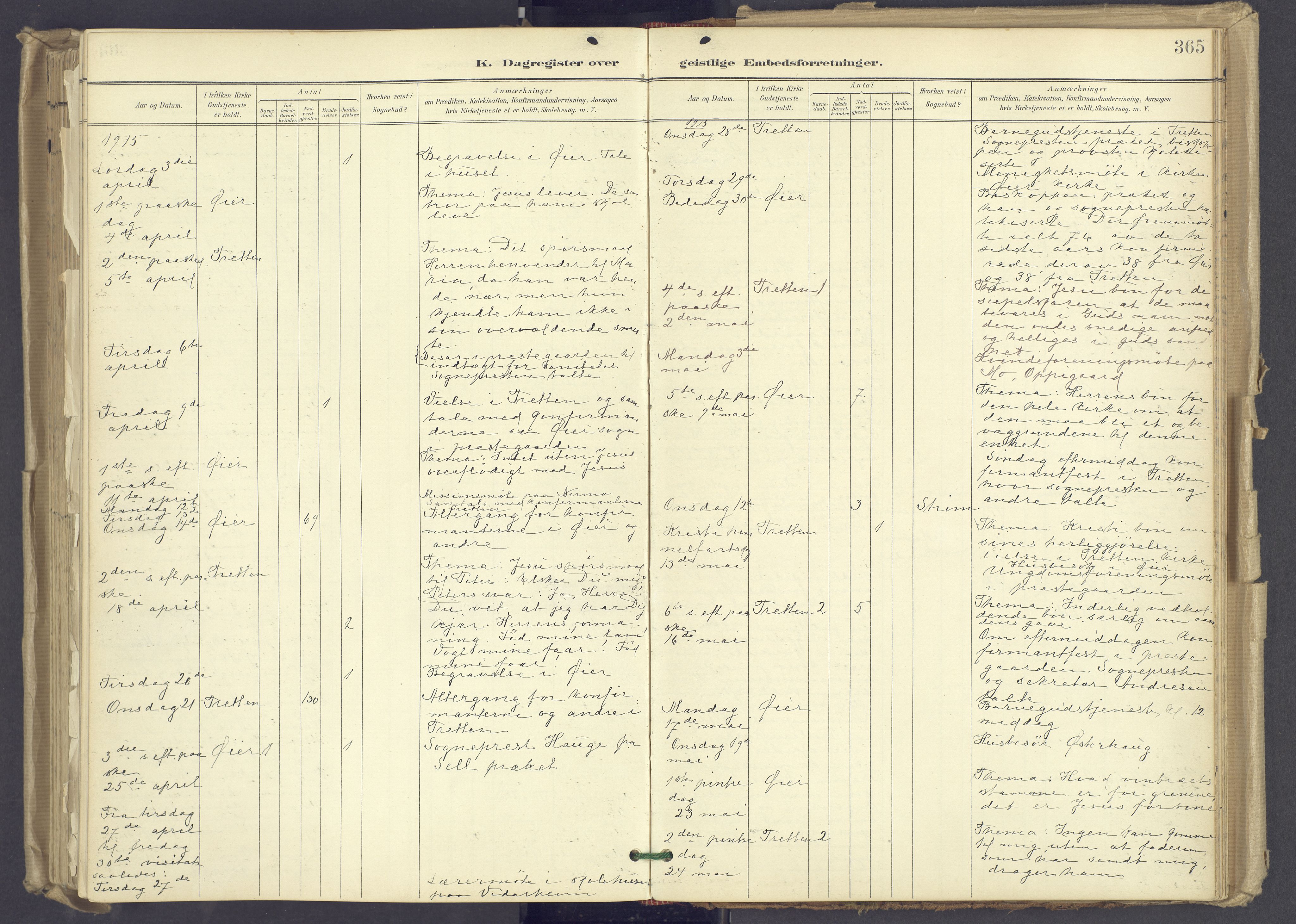 Øyer prestekontor, SAH/PREST-084/H/Ha/Haa/L0012: Parish register (official) no. 12, 1897-1920, p. 365