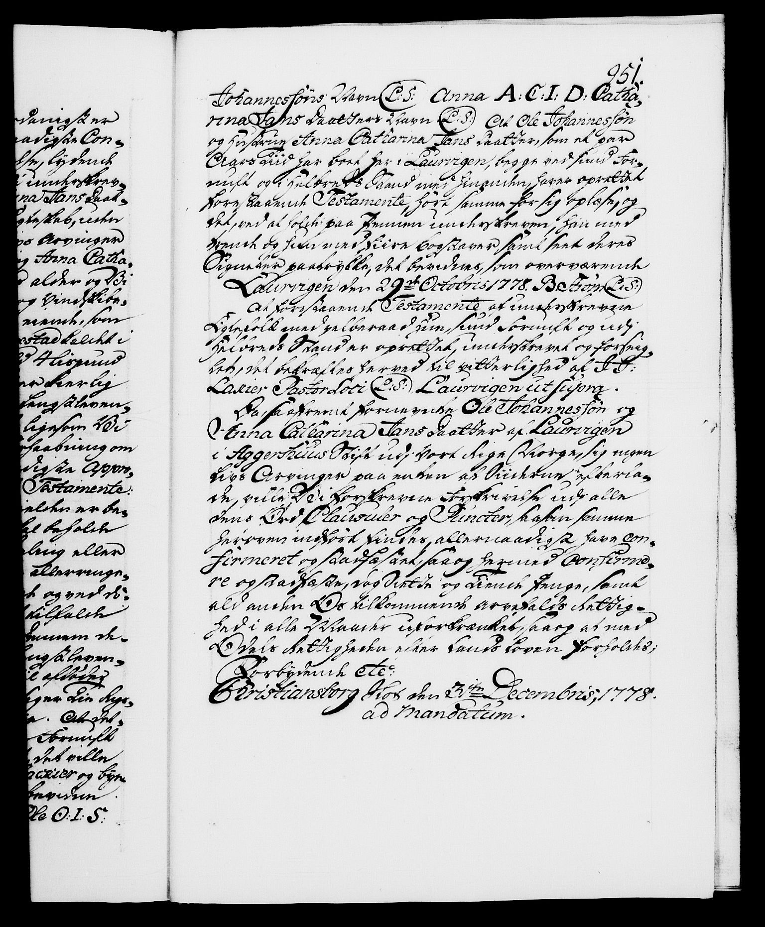 Danske Kanselli 1572-1799, AV/RA-EA-3023/F/Fc/Fca/Fcaa/L0047: Norske registre, 1776-1778, p. 951a