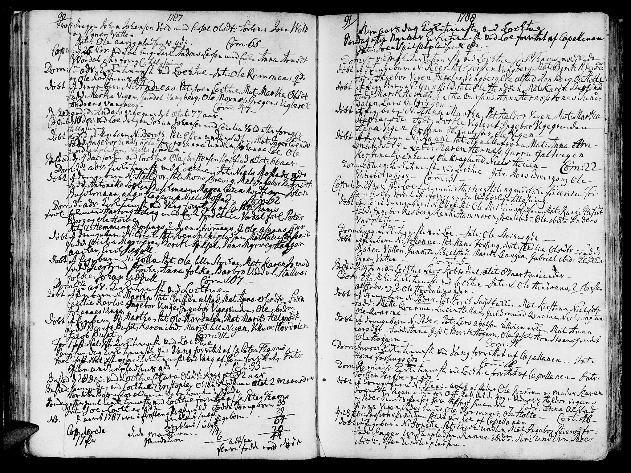 Ministerialprotokoller, klokkerbøker og fødselsregistre - Nord-Trøndelag, AV/SAT-A-1458/713/L0110: Parish register (official) no. 713A02, 1778-1811, p. 90-91