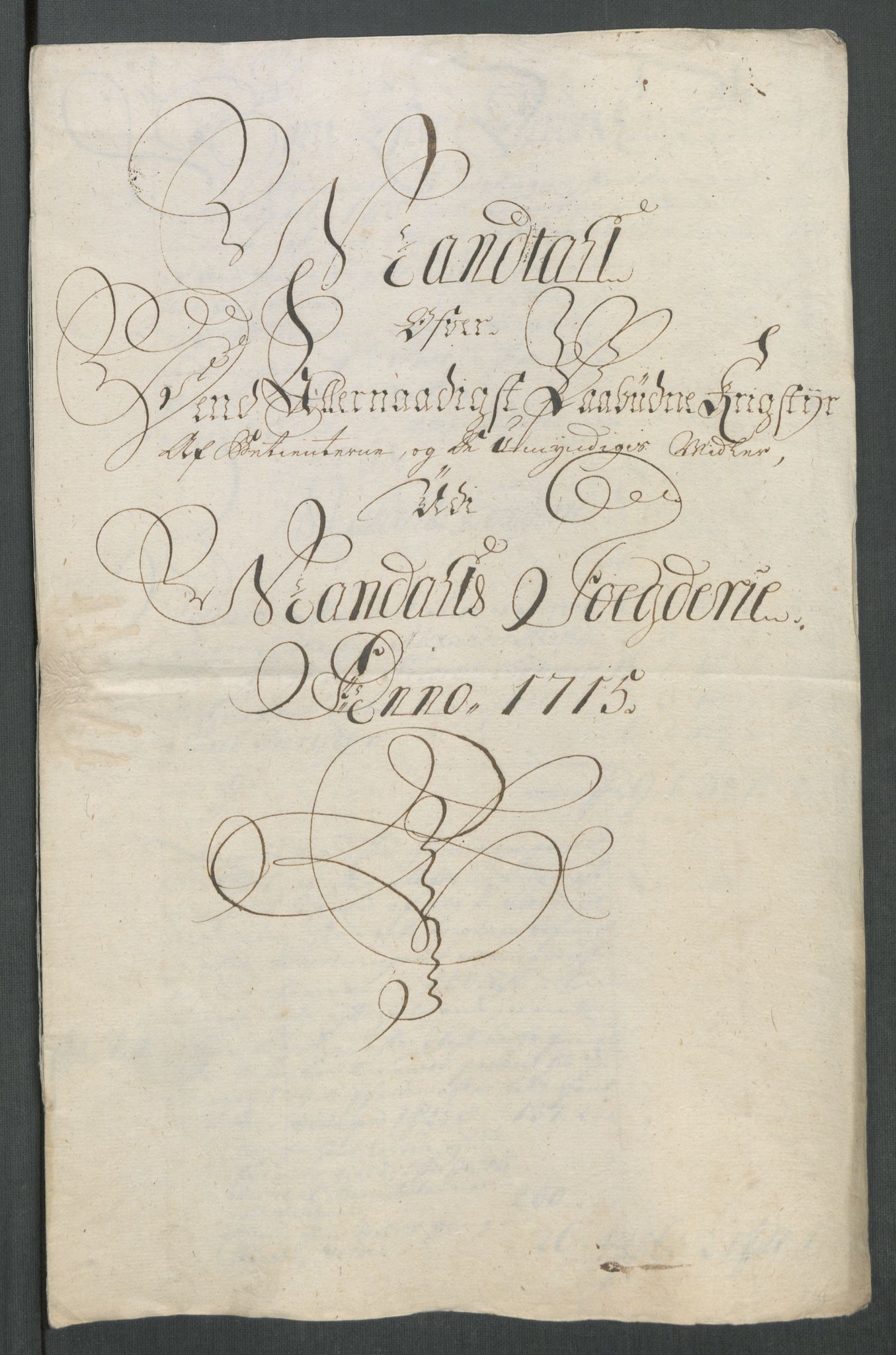 Rentekammeret inntil 1814, Reviderte regnskaper, Fogderegnskap, RA/EA-4092/R43/L2559: Fogderegnskap Lista og Mandal, 1715, p. 71