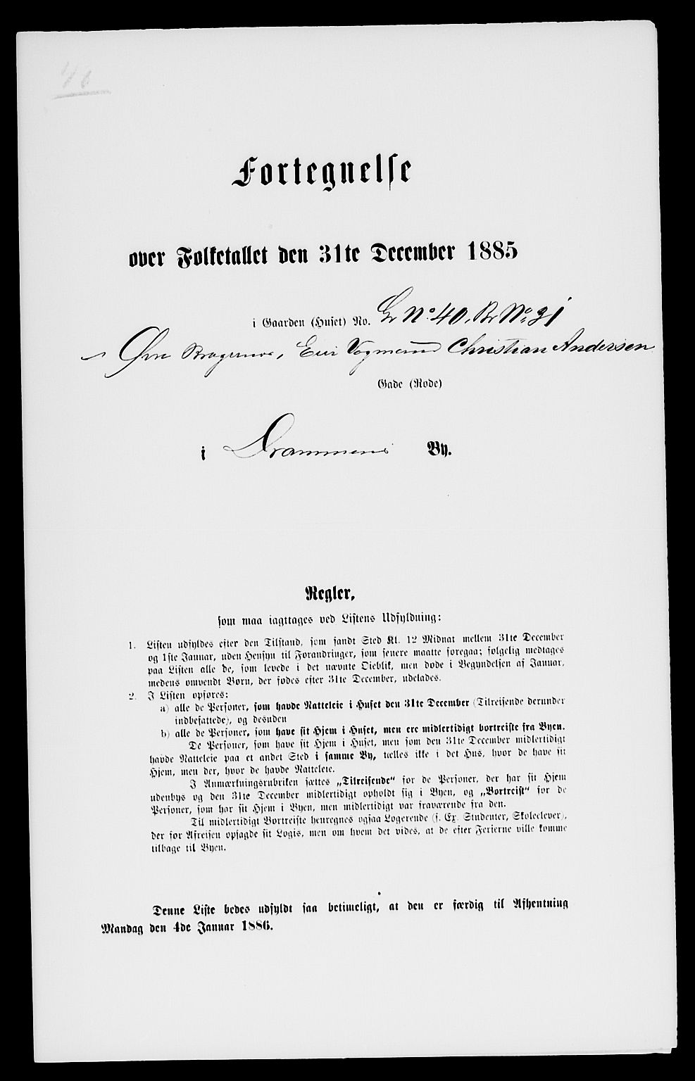 SAKO, 1885 census for 0602 Drammen, 1885, p. 2890