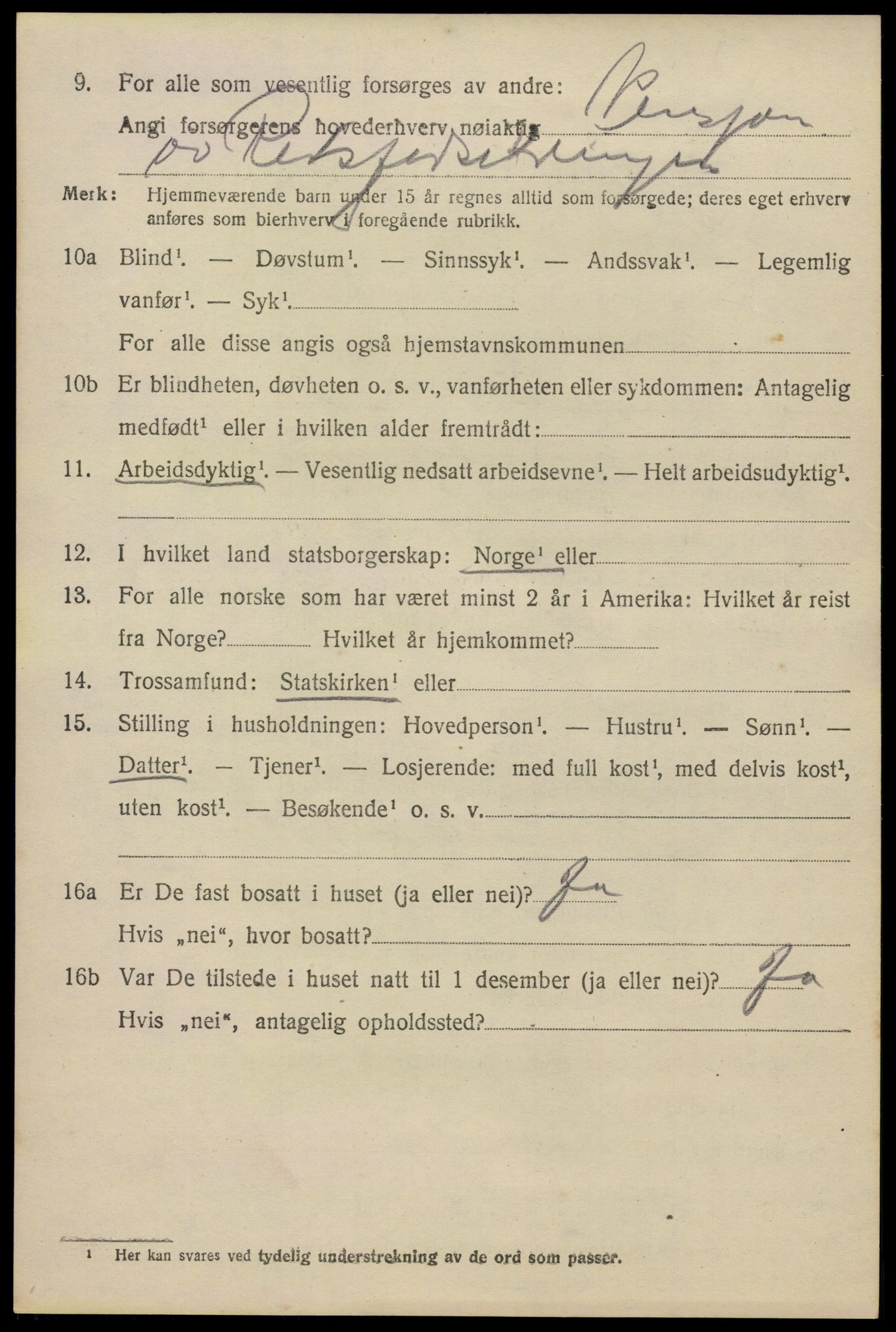 SAO, 1920 census for Glemmen, 1920, p. 5146