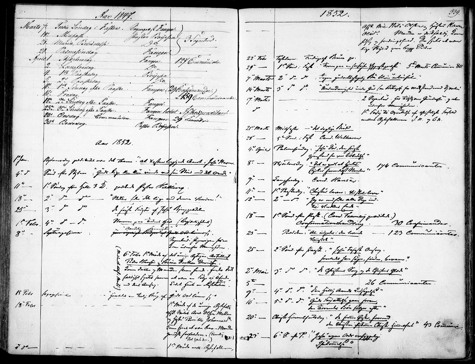 Garnisonsmenigheten Kirkebøker, AV/SAO-A-10846/F/Fa/L0009: Parish register (official) no. 9, 1842-1859, p. 339