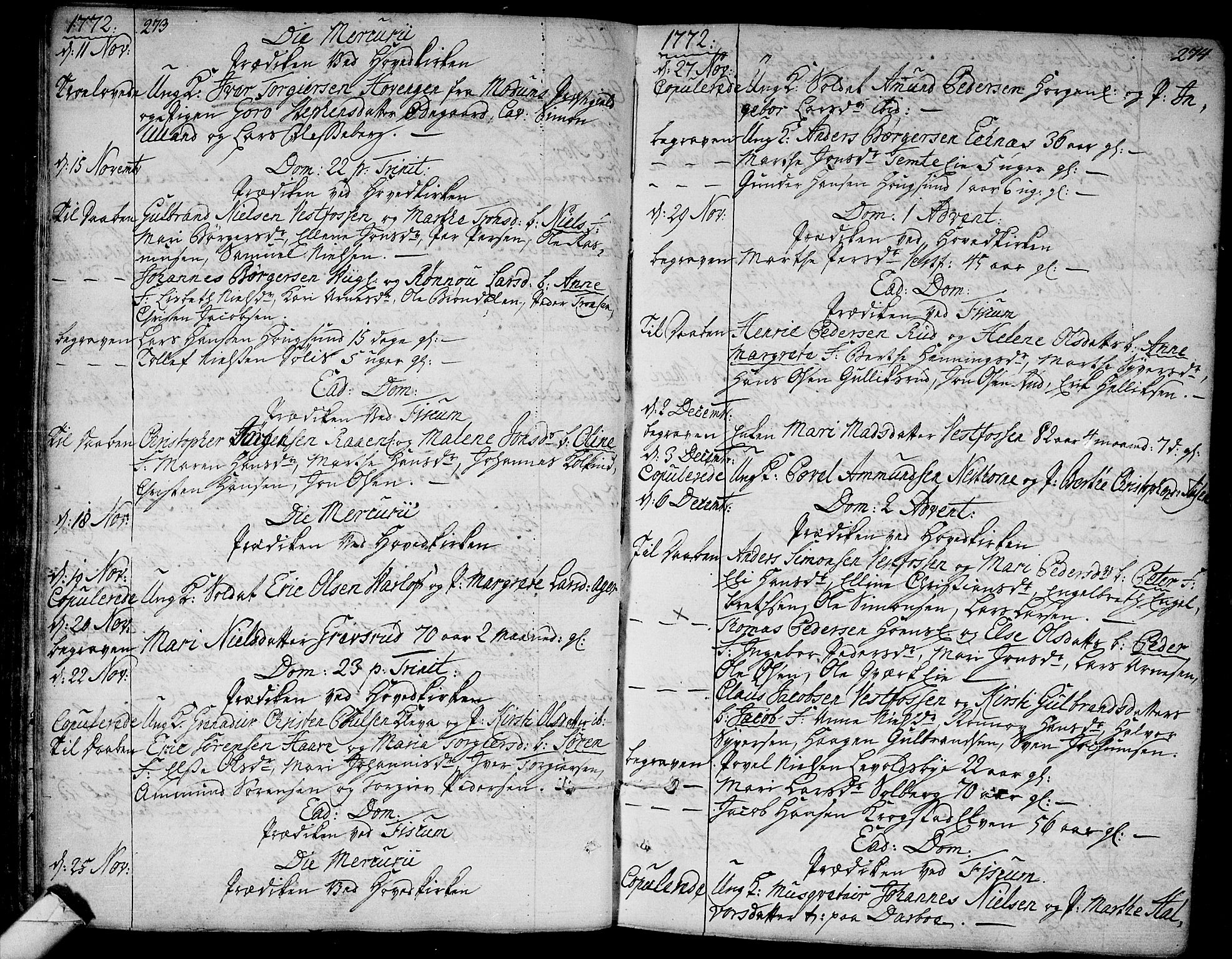 Eiker kirkebøker, SAKO/A-4/F/Fa/L0008: Parish register (official) no. I 8, 1764-1788, p. 273-274