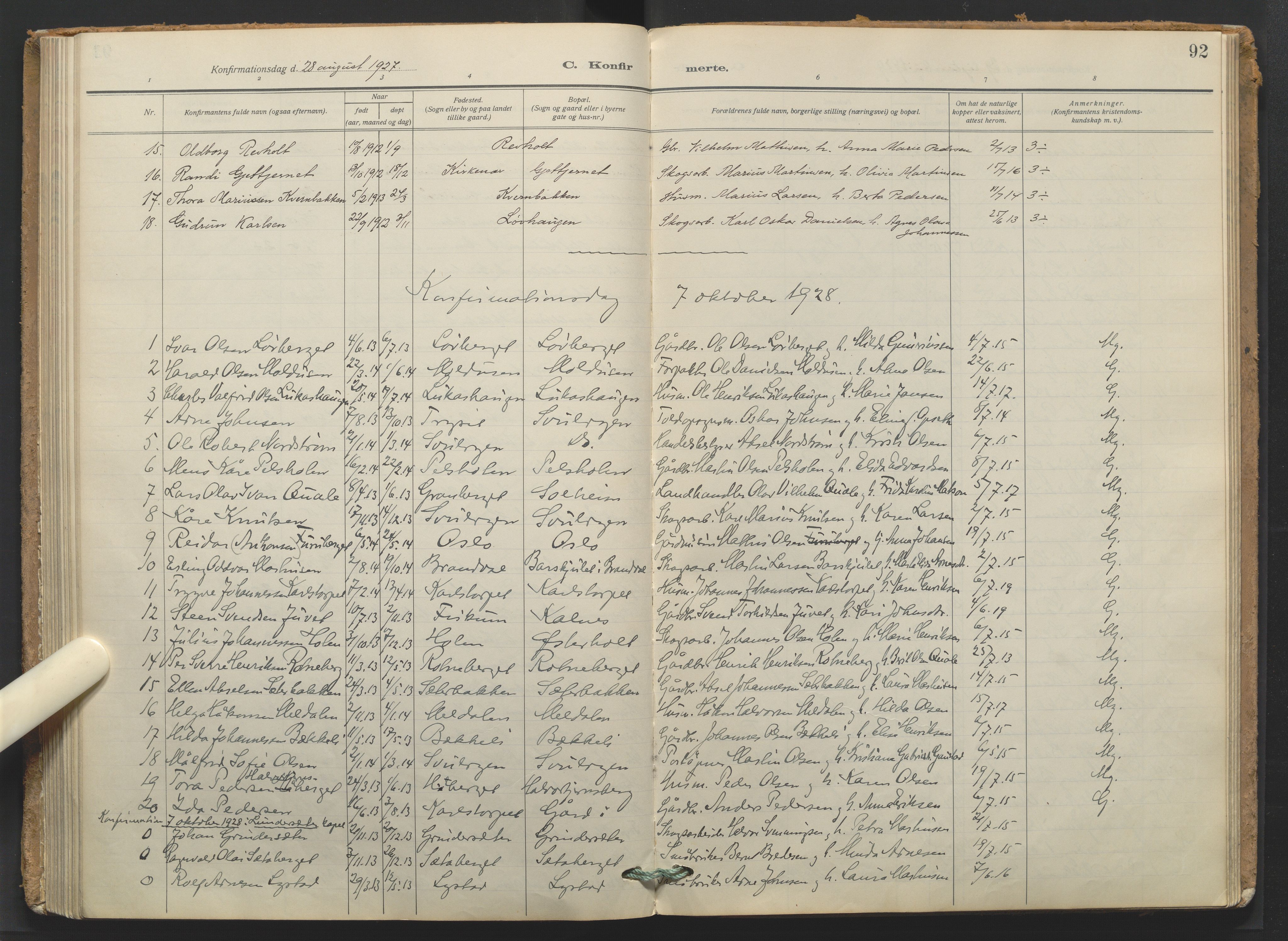 Grue prestekontor, AV/SAH-PREST-036/H/Ha/Haa/L0016: Parish register (official) no. 16, 1916-1947, p. 92