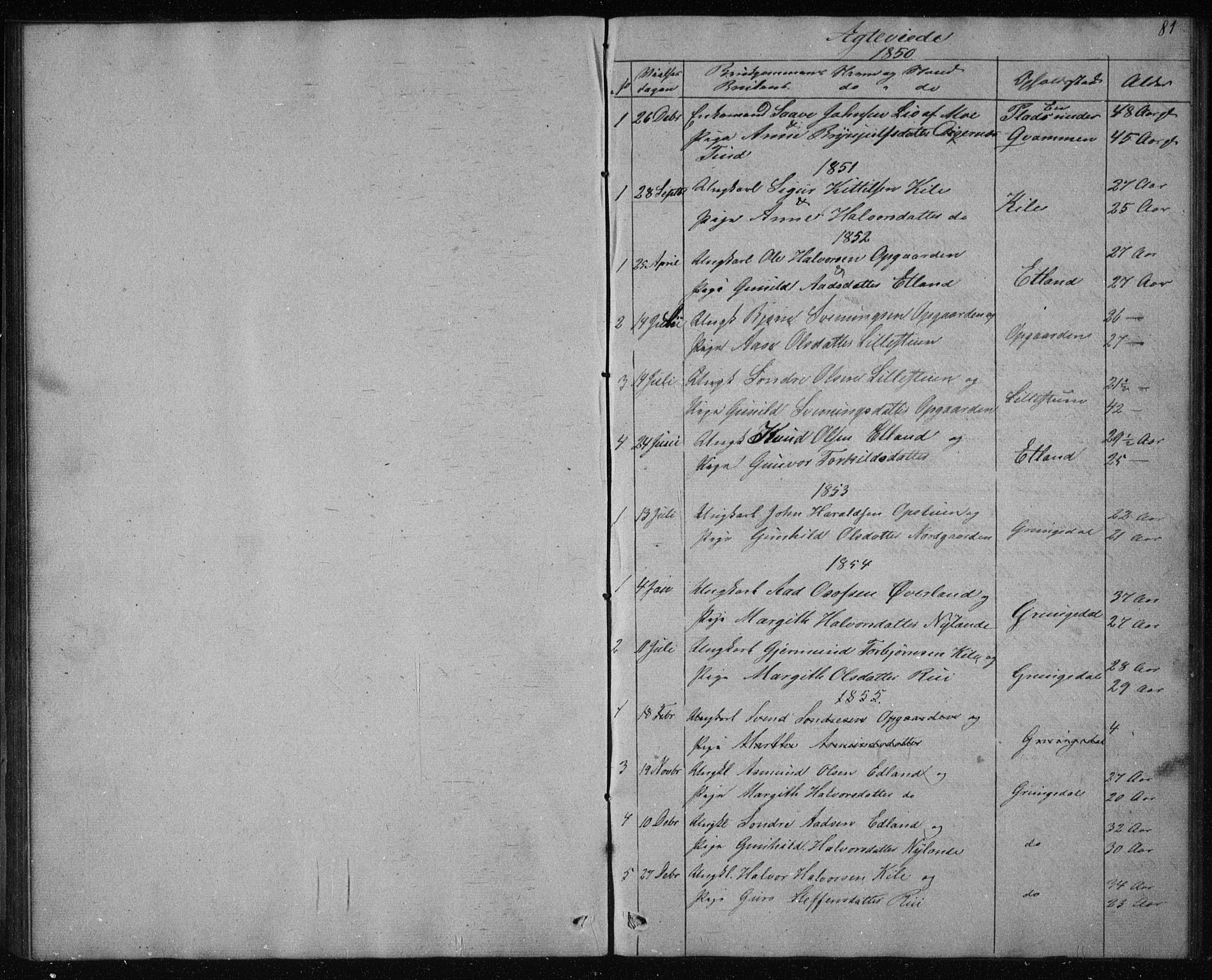 Vinje kirkebøker, SAKO/A-312/G/Gc/L0001: Parish register (copy) no. III 1, 1850-1893, p. 81