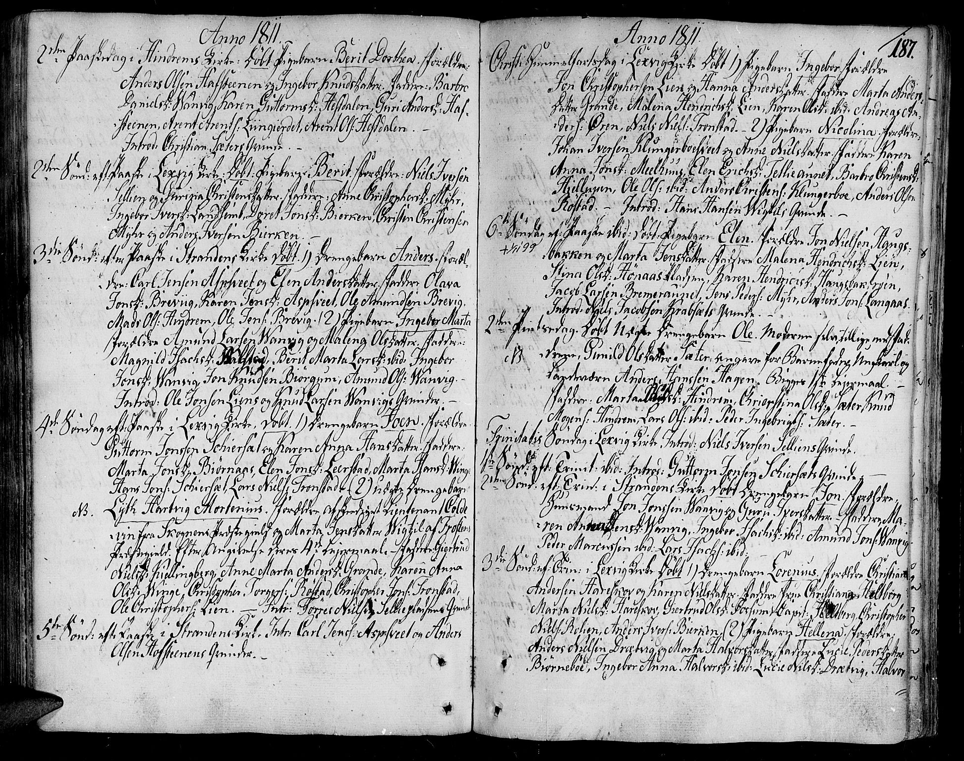 Ministerialprotokoller, klokkerbøker og fødselsregistre - Nord-Trøndelag, SAT/A-1458/701/L0004: Parish register (official) no. 701A04, 1783-1816, p. 187