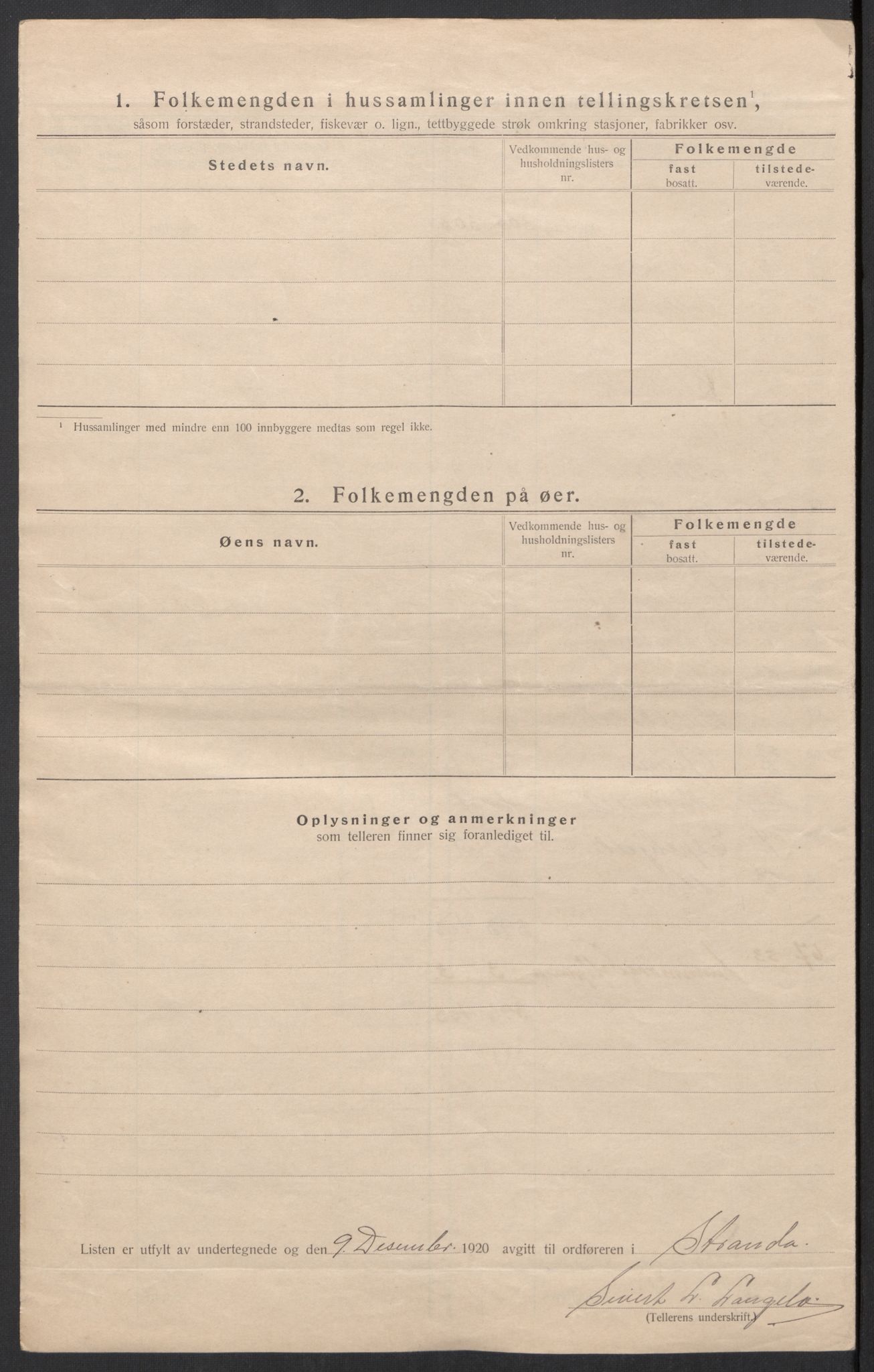 SAT, 1920 census for Stranda, 1920, p. 13