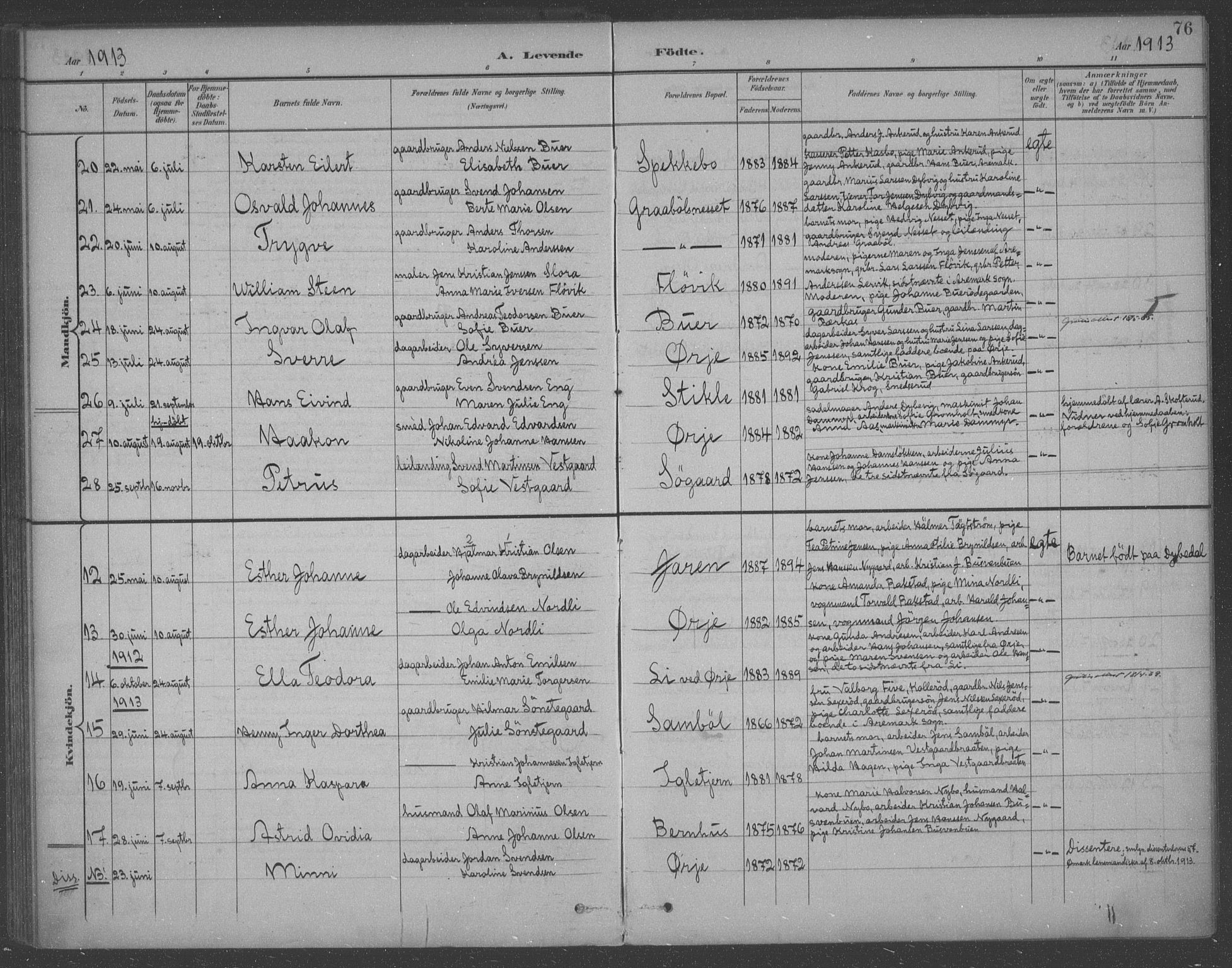 Aremark prestekontor Kirkebøker, AV/SAO-A-10899/F/Fb/L0005: Parish register (official) no. II 5, 1895-1919, p. 76