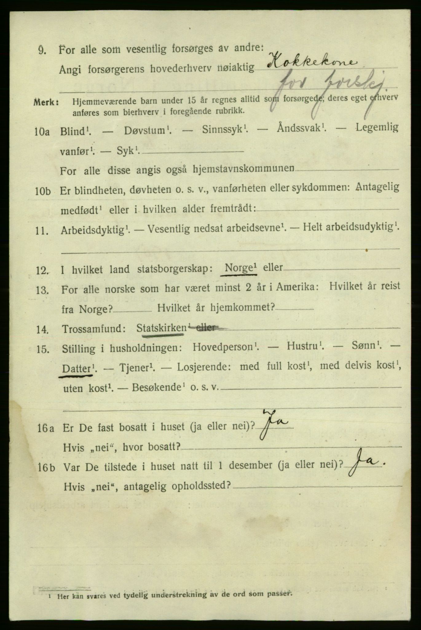 SAO, 1920 census for Fredrikshald, 1920, p. 14605