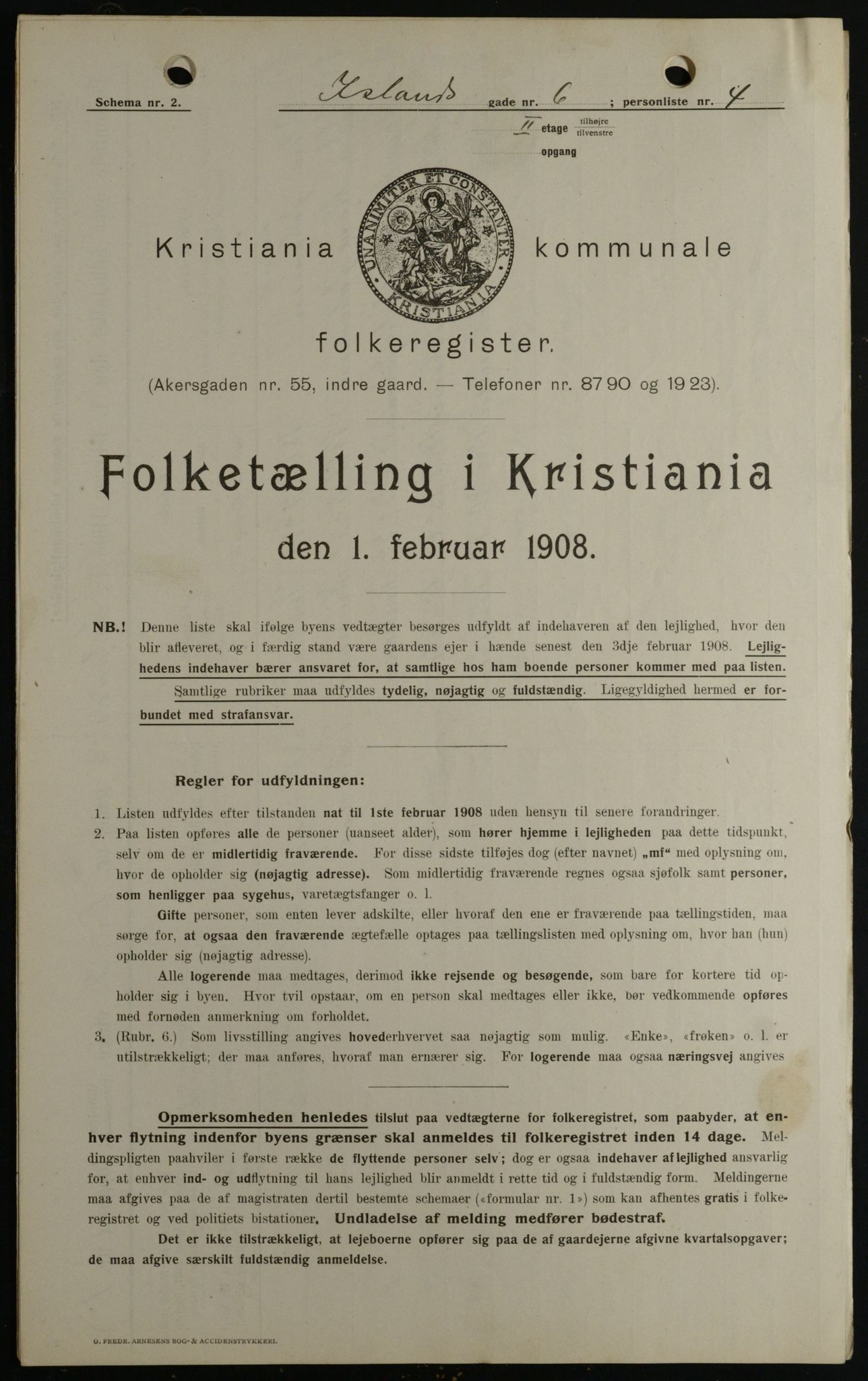 OBA, Municipal Census 1908 for Kristiania, 1908, p. 39973