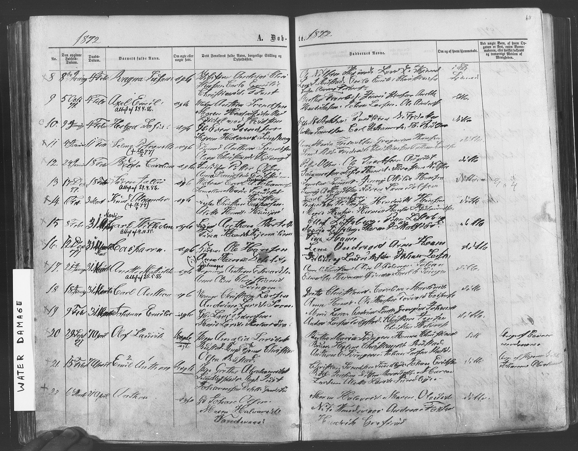 Vestby prestekontor Kirkebøker, AV/SAO-A-10893/F/Fa/L0008: Parish register (official) no. I 8, 1863-1877, p. 68