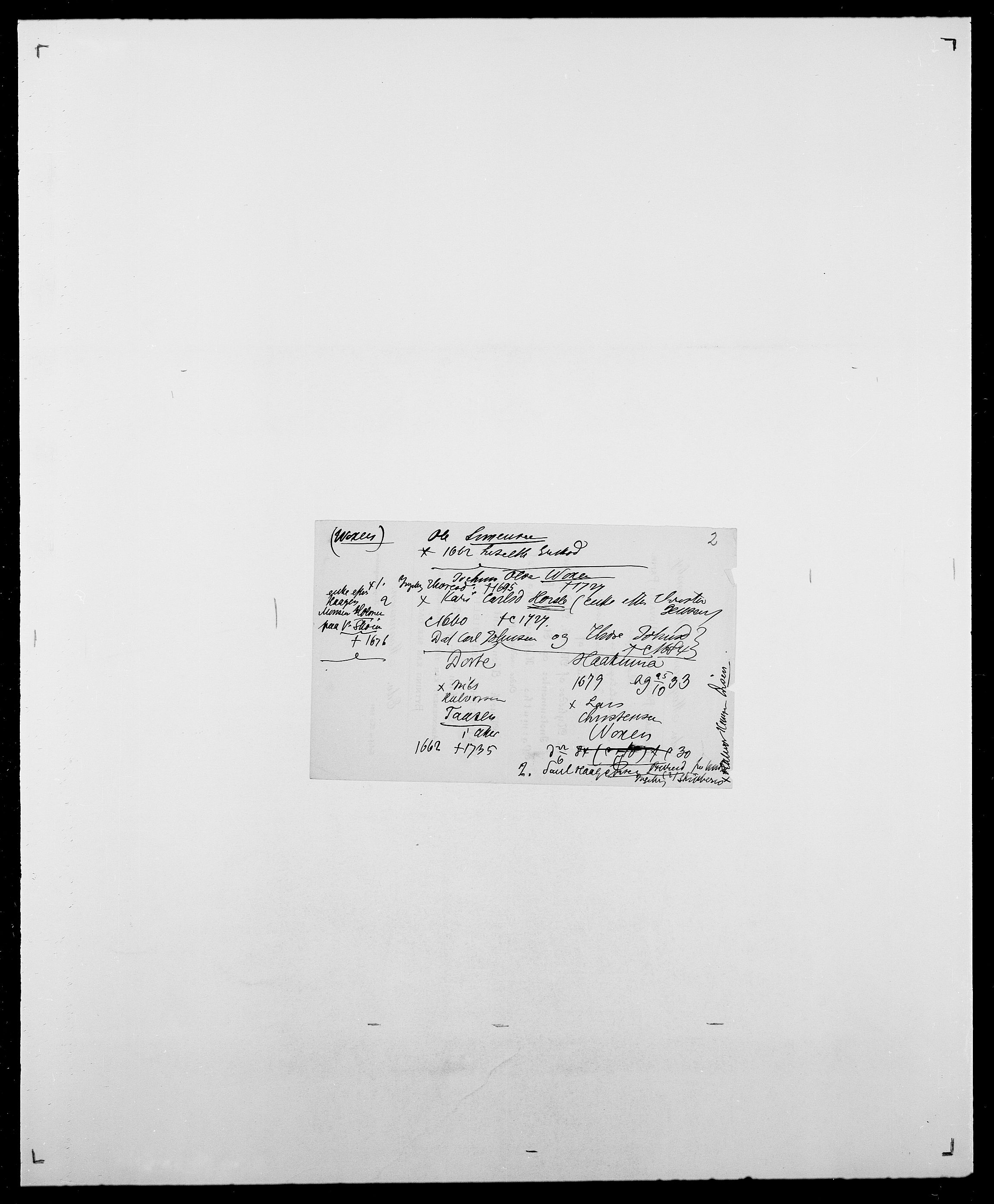 Delgobe, Charles Antoine - samling, AV/SAO-PAO-0038/D/Da/L0042: Vilain - Wulf, Wulff, se også Wolf, p. 720