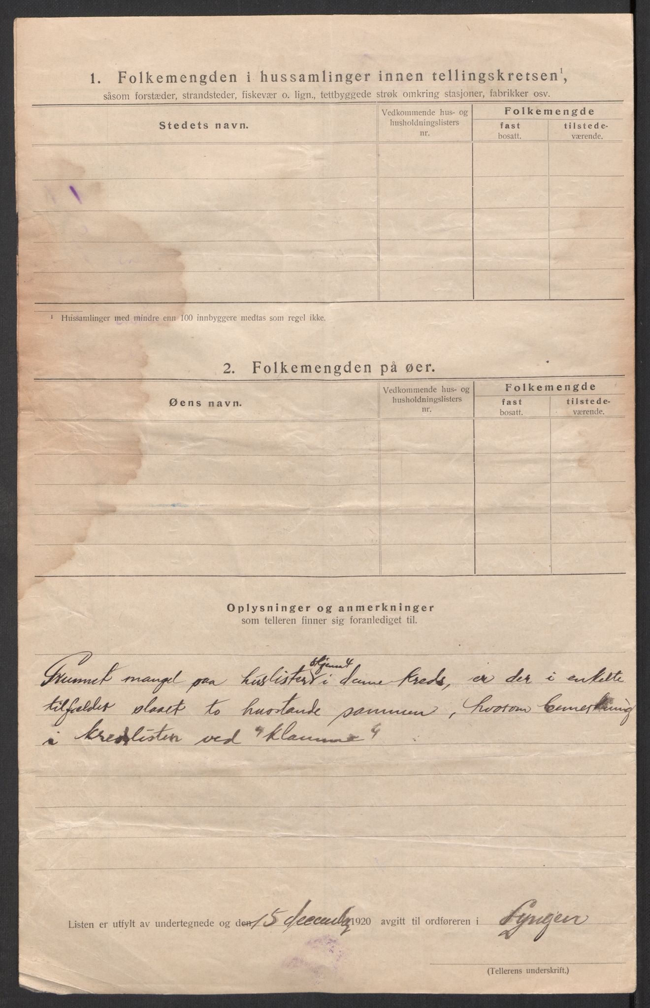 SATØ, 1920 census for Lyngen, 1920, p. 21