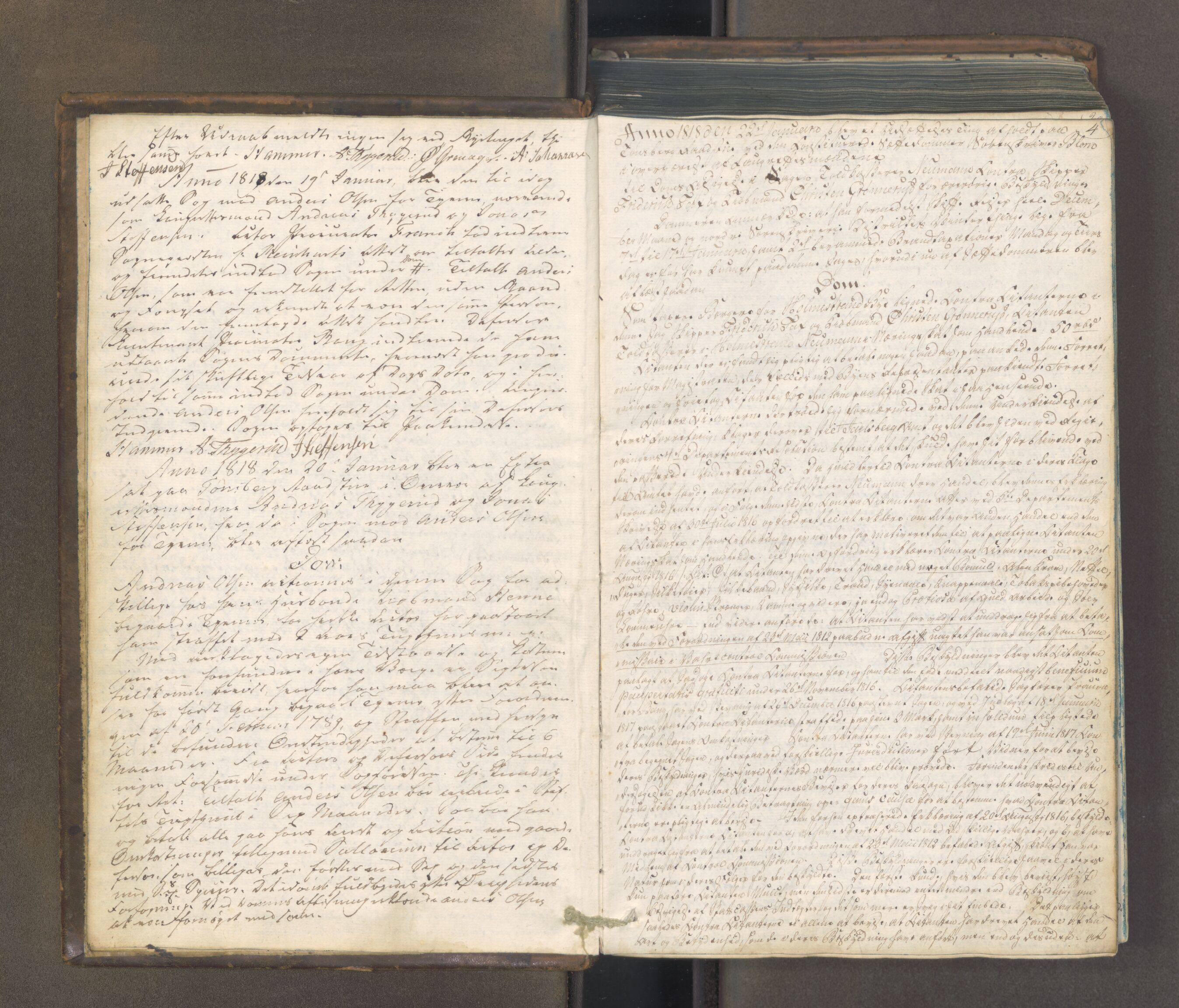 Tønsberg byfogd, AV/SAKO-A-224/F/Fa/L0023: Tingbok, 1818-1824, p. 3b-4a