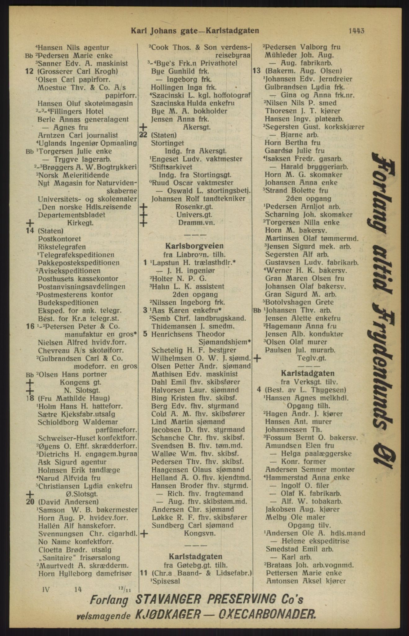 Kristiania/Oslo adressebok, PUBL/-, 1915, p. 1443