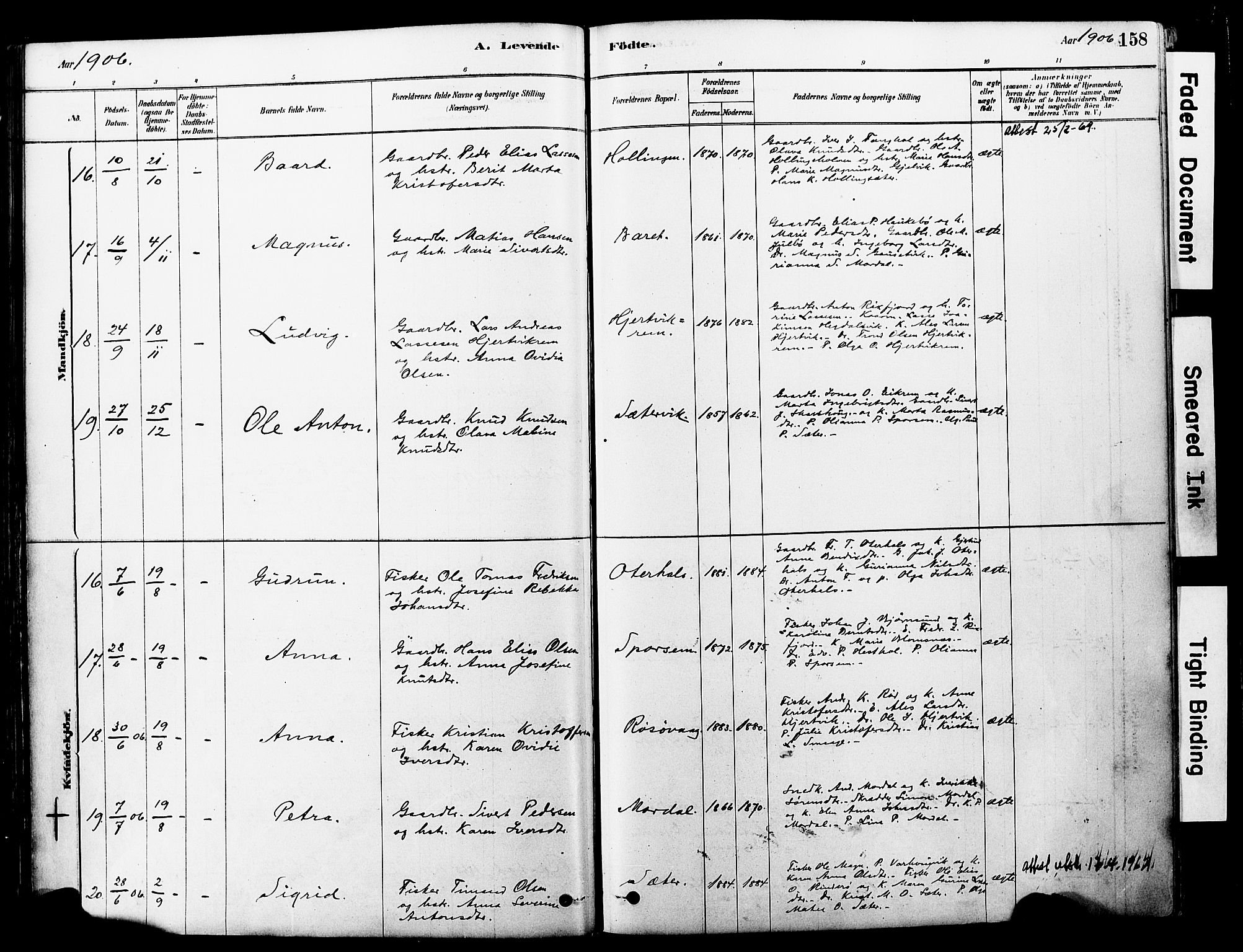 Ministerialprotokoller, klokkerbøker og fødselsregistre - Møre og Romsdal, AV/SAT-A-1454/560/L0721: Parish register (official) no. 560A05, 1878-1917, p. 158