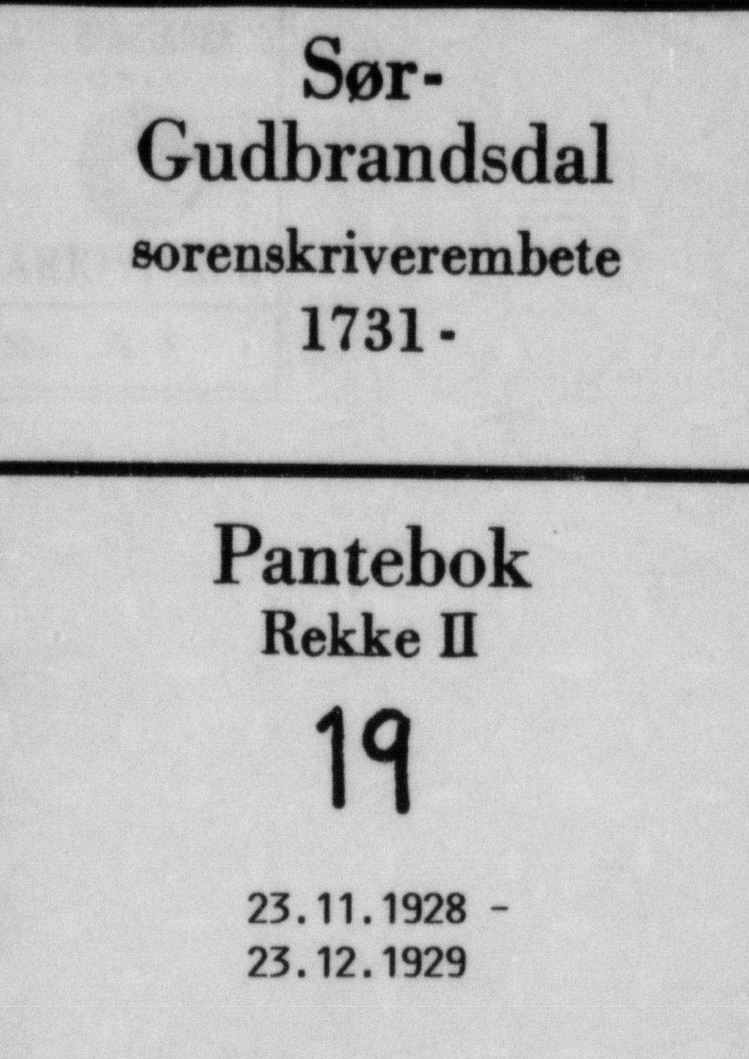Sør-Gudbrandsdal tingrett, SAH/TING-004/H/Hb/Hbb/L0019: Mortgage book no. II 19, 1928-1929