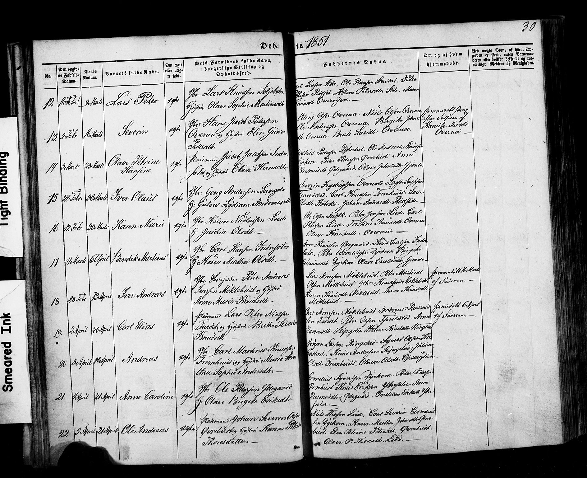 Ministerialprotokoller, klokkerbøker og fødselsregistre - Møre og Romsdal, AV/SAT-A-1454/520/L0275: Parish register (official) no. 520A05, 1844-1881, p. 30