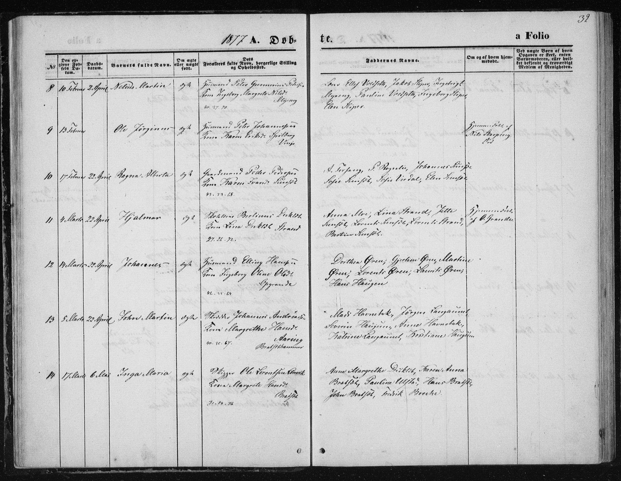 Ministerialprotokoller, klokkerbøker og fødselsregistre - Nord-Trøndelag, SAT/A-1458/733/L0324: Parish register (official) no. 733A03, 1870-1883, p. 32