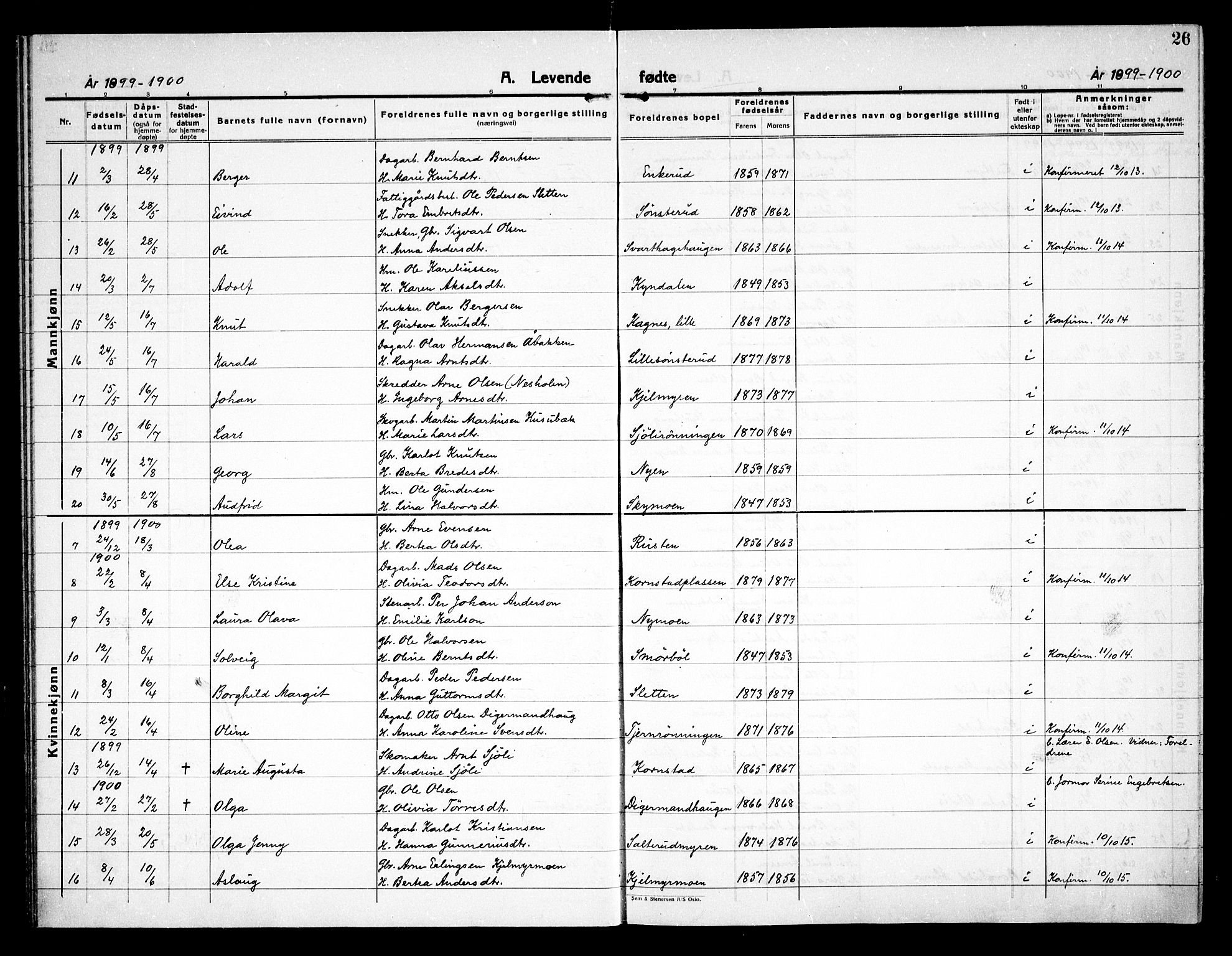 Åsnes prestekontor, AV/SAH-PREST-042/H/Ha/Haa/L0000D: Parish register (official) no. 0B, 1890-1929, p. 26