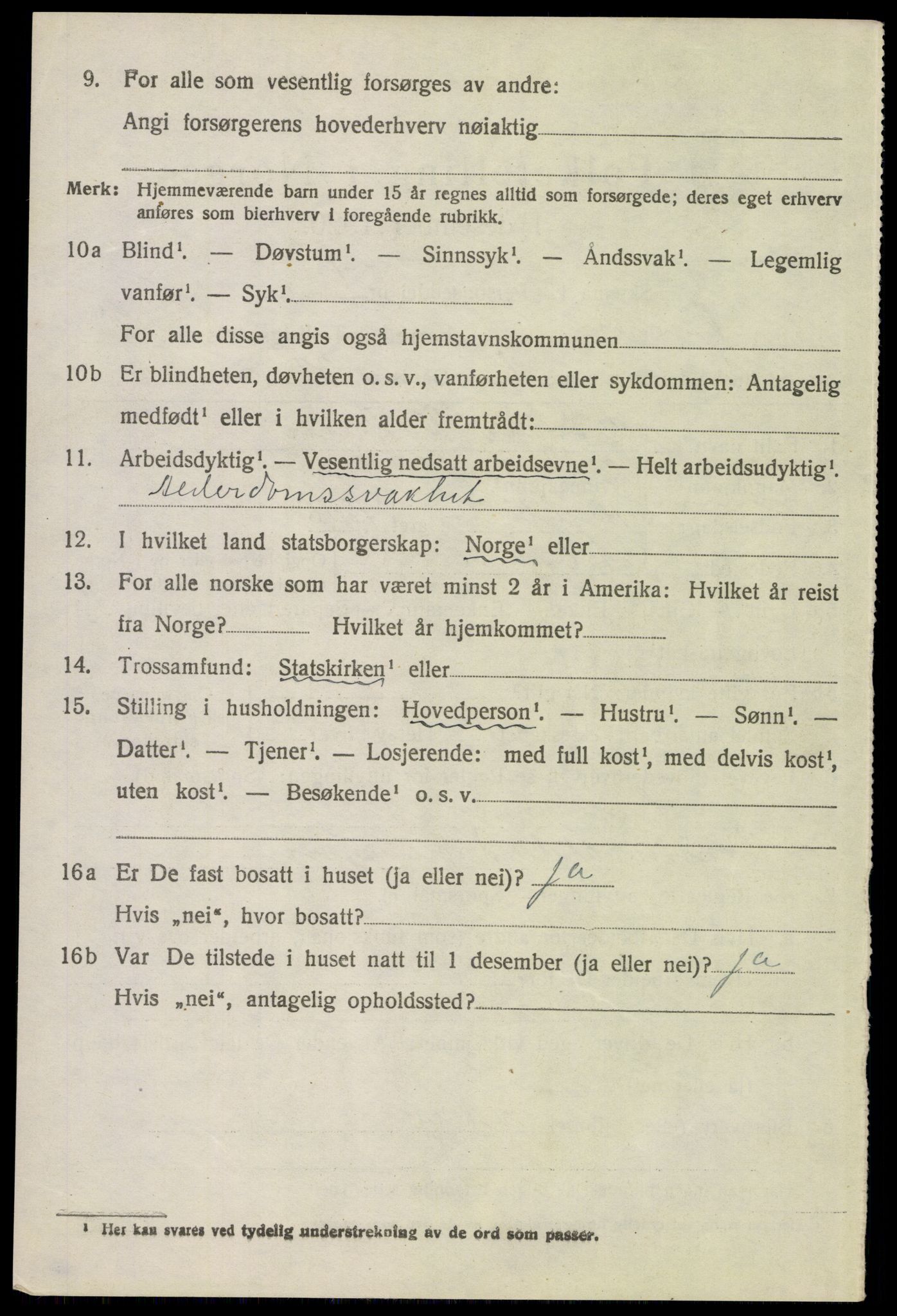 SAH, 1920 census for Vinger, 1920, p. 3967