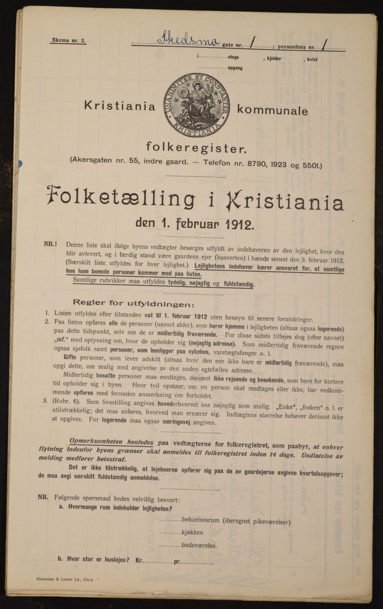 OBA, Municipal Census 1912 for Kristiania, 1912, p. 95520