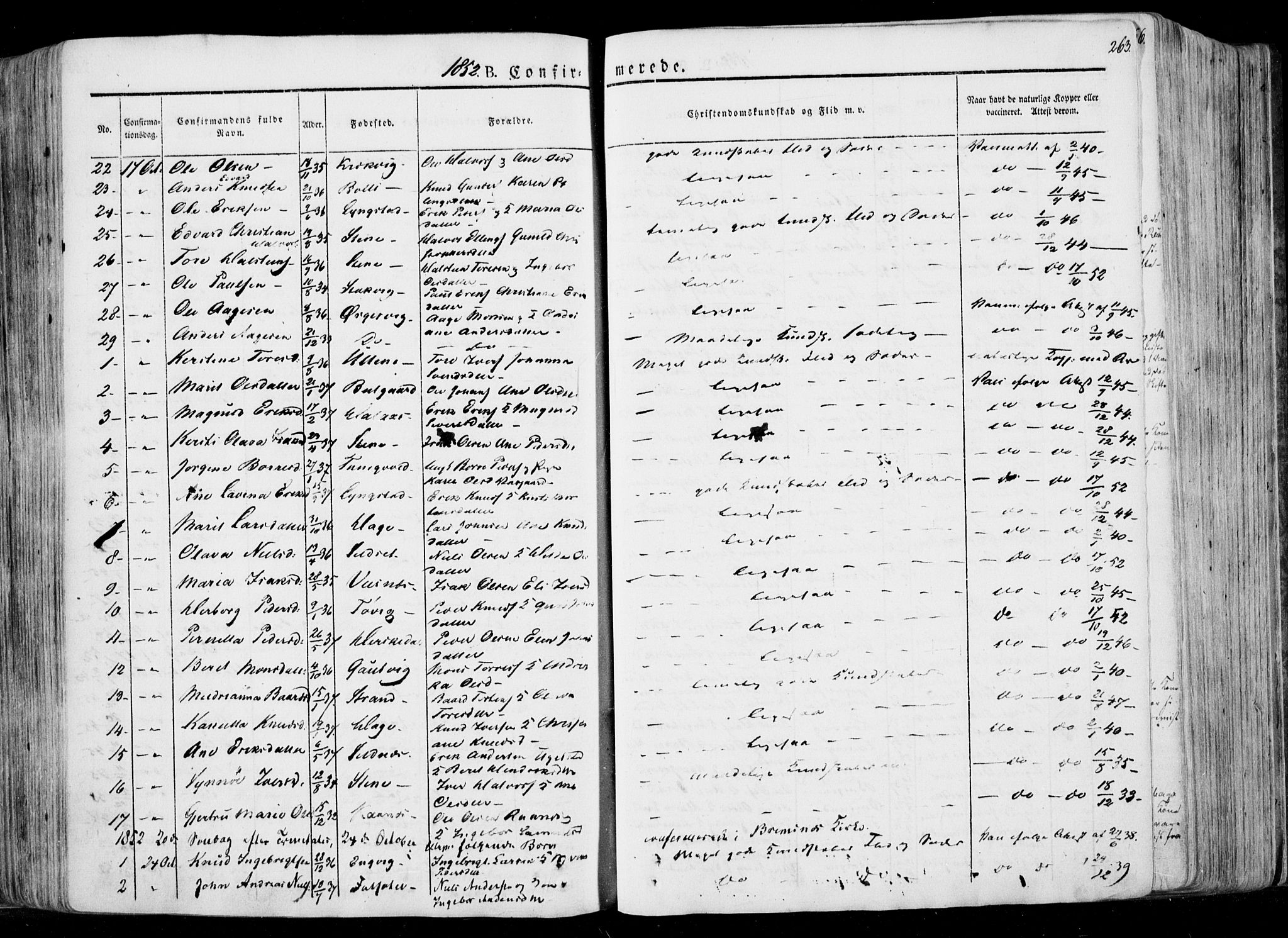 Ministerialprotokoller, klokkerbøker og fødselsregistre - Møre og Romsdal, AV/SAT-A-1454/568/L0803: Parish register (official) no. 568A10, 1830-1853, p. 263