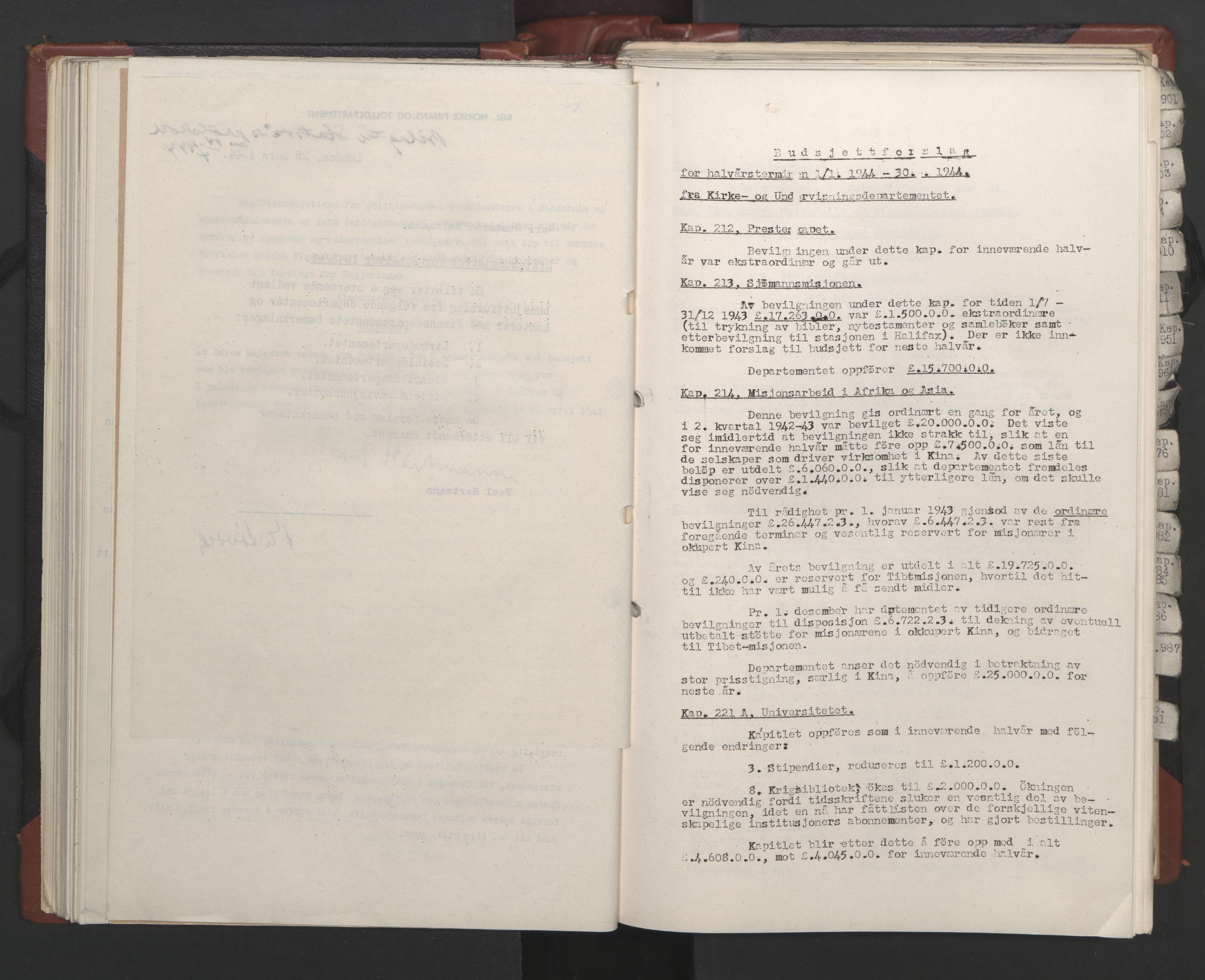 Statsrådssekretariatet, AV/RA-S-1001/A/Ac/L0124: Kgl. res. 14/1-30/6, 1944, p. 109