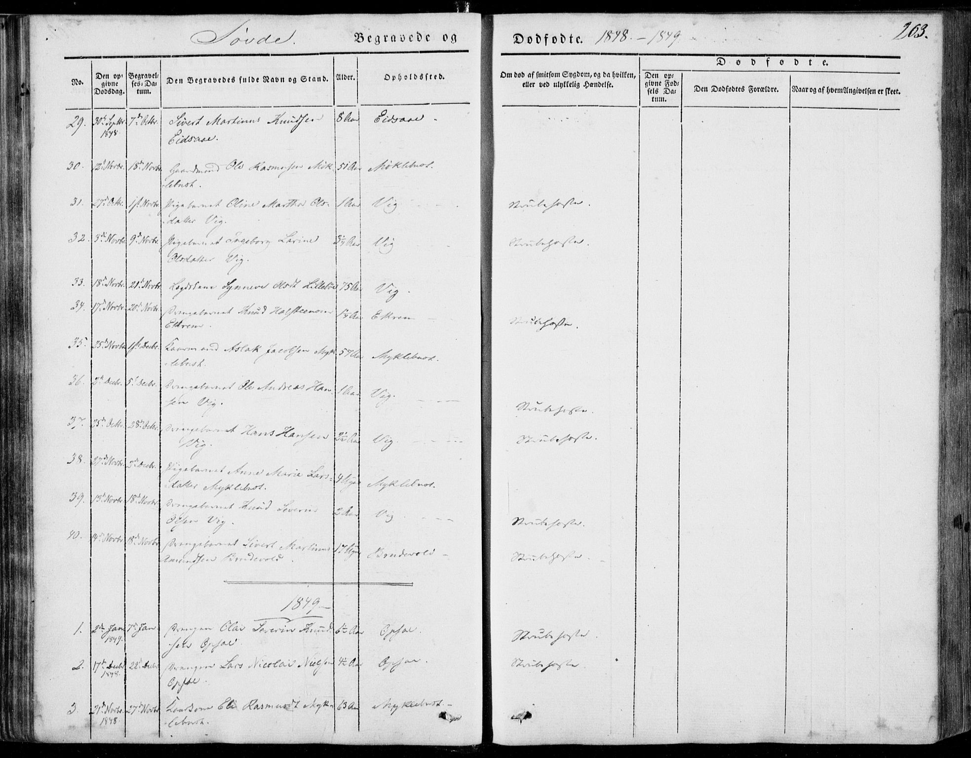 Ministerialprotokoller, klokkerbøker og fødselsregistre - Møre og Romsdal, AV/SAT-A-1454/502/L0023: Parish register (official) no. 502A01, 1844-1873, p. 203