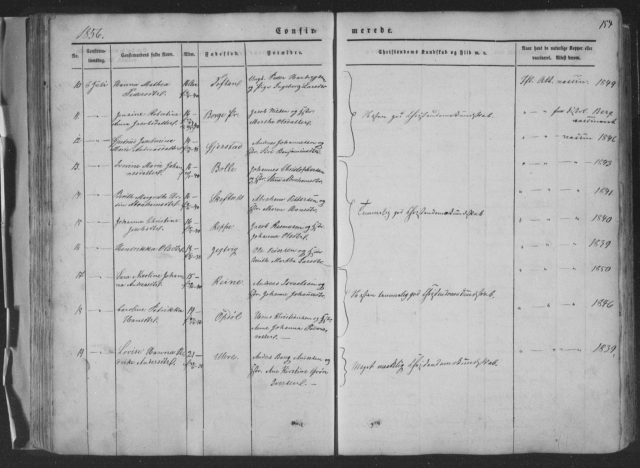 Ministerialprotokoller, klokkerbøker og fødselsregistre - Nordland, AV/SAT-A-1459/881/L1165: Parish register (copy) no. 881C02, 1854-1876, p. 154