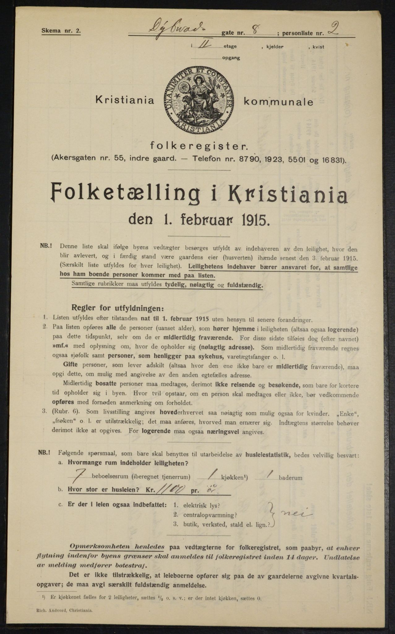 OBA, Municipal Census 1915 for Kristiania, 1915, p. 17541