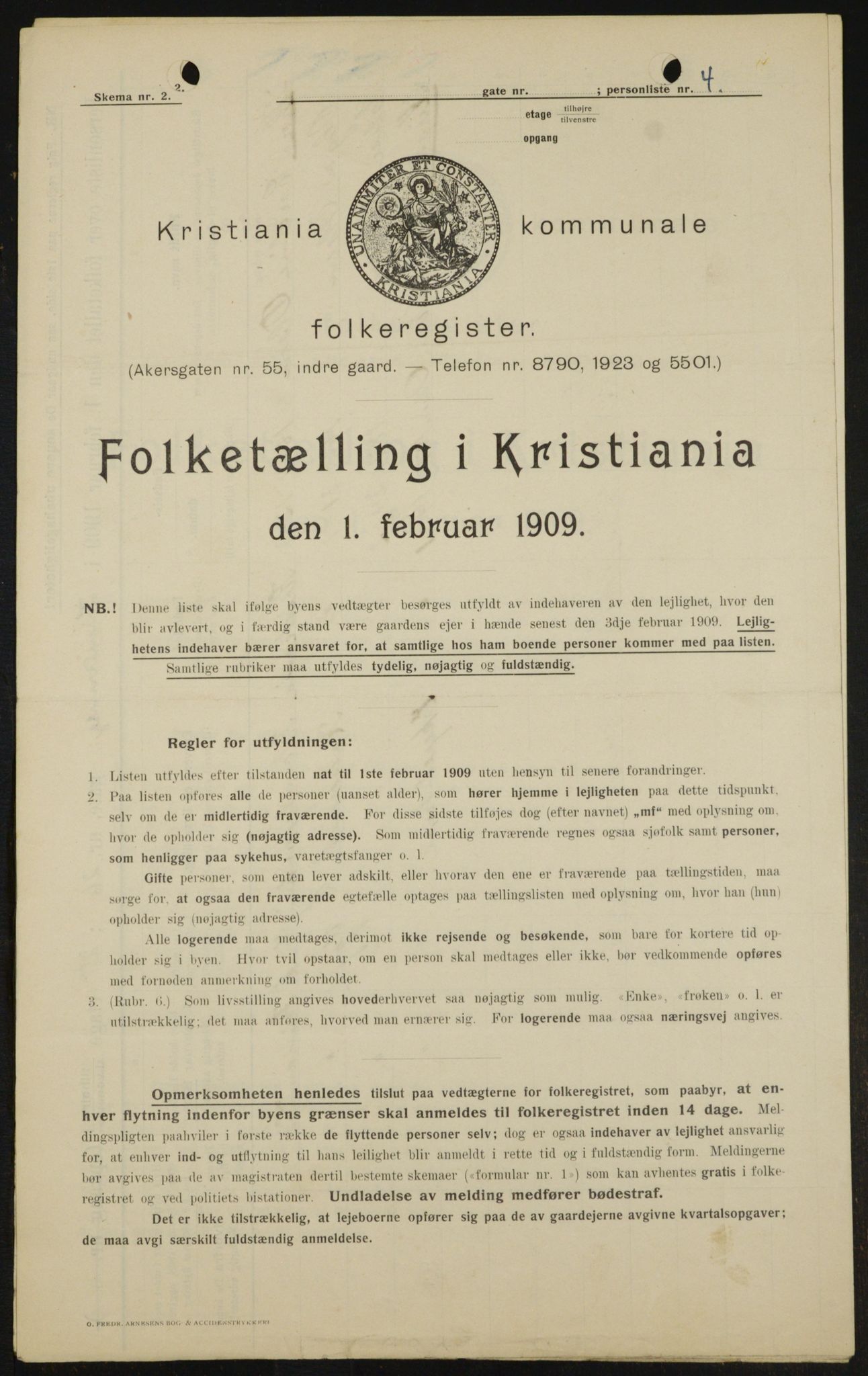 OBA, Municipal Census 1909 for Kristiania, 1909, p. 24576