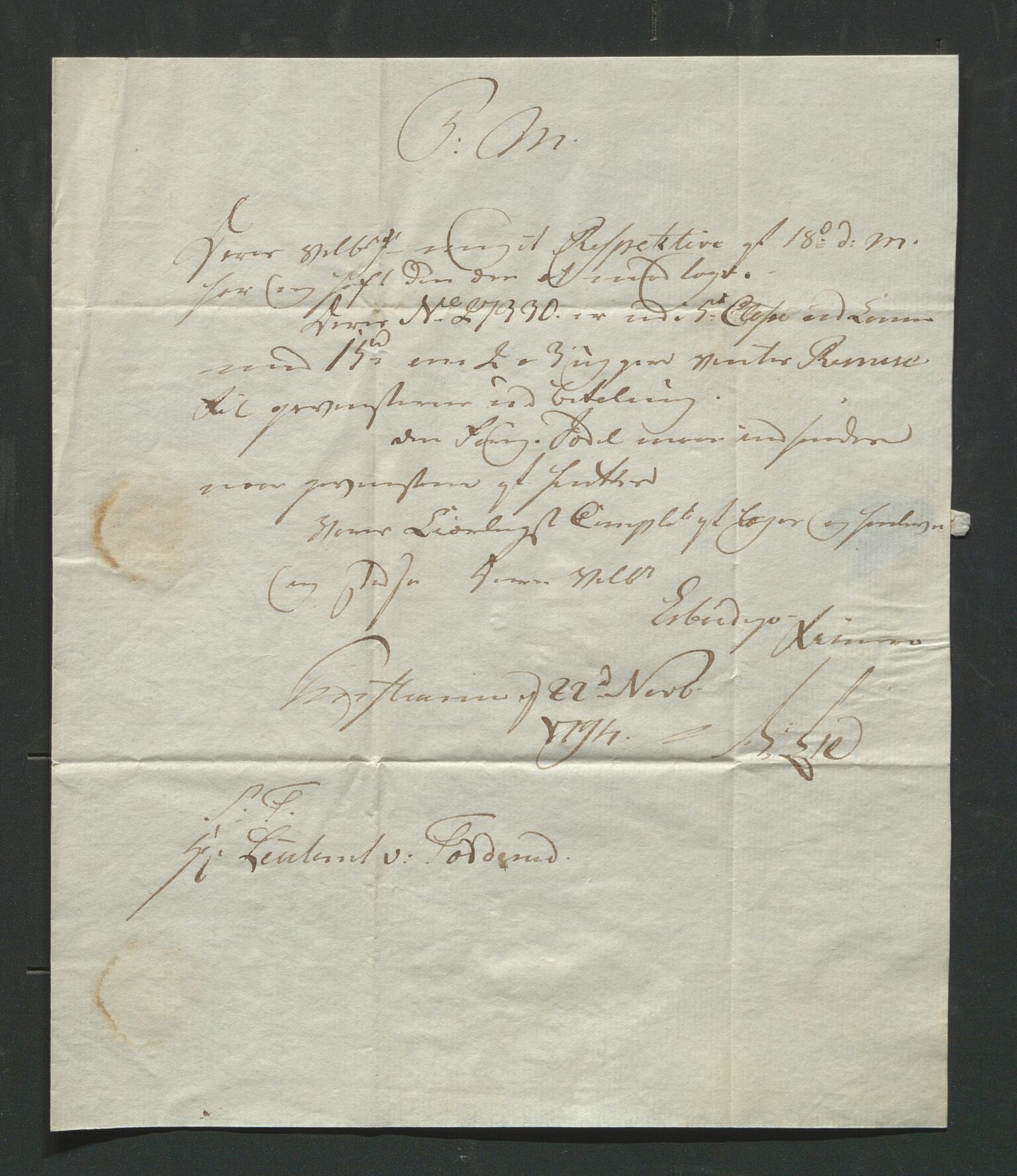 Åker i Vang, Hedmark, og familien Todderud, AV/SAH-ARK-010/J/Jc/L0003: Korrespondanse, 1763-1795, p. 344