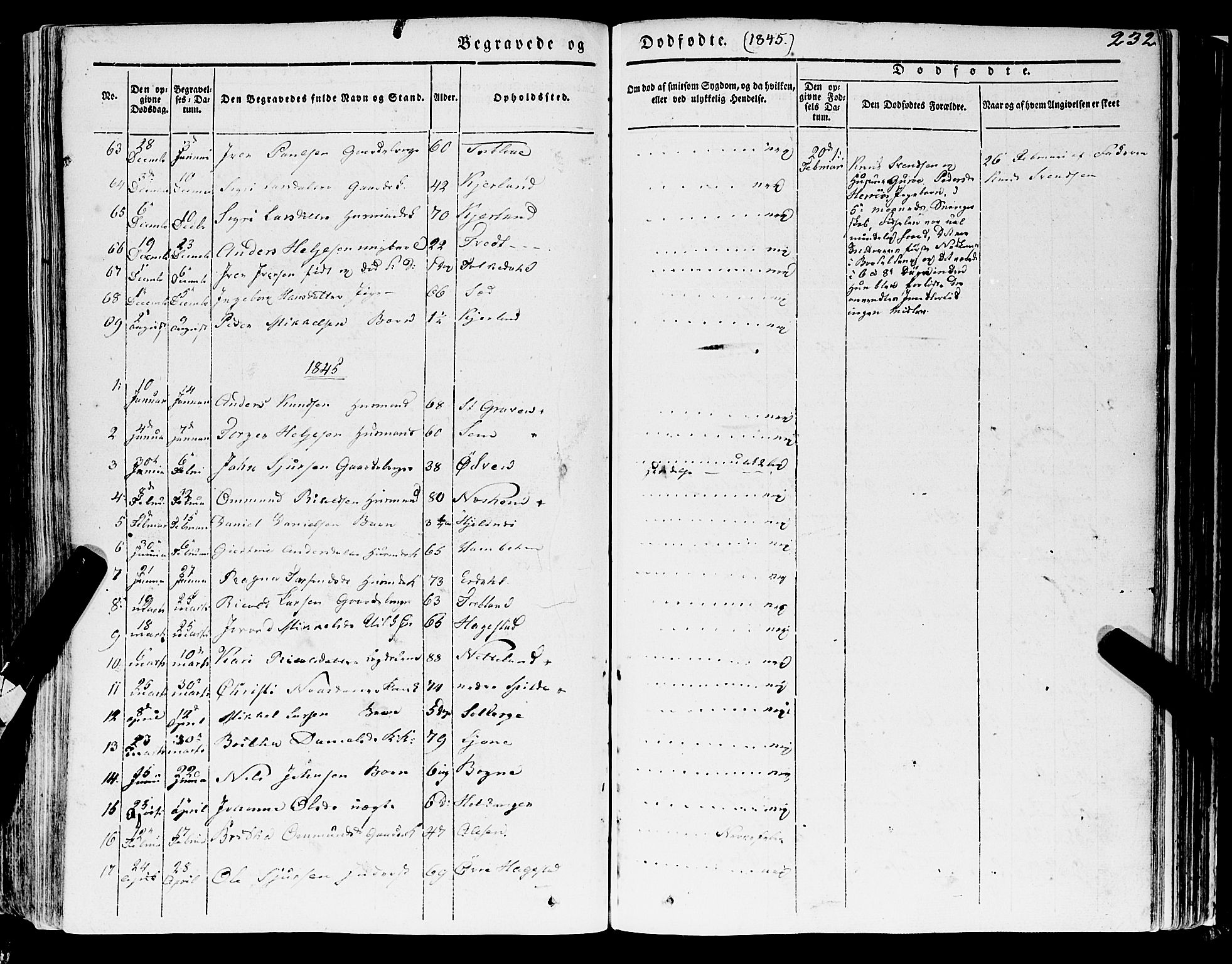 Ulvik sokneprestembete, AV/SAB-A-78801/H/Haa: Parish register (official) no. A 12, 1839-1853, p. 232