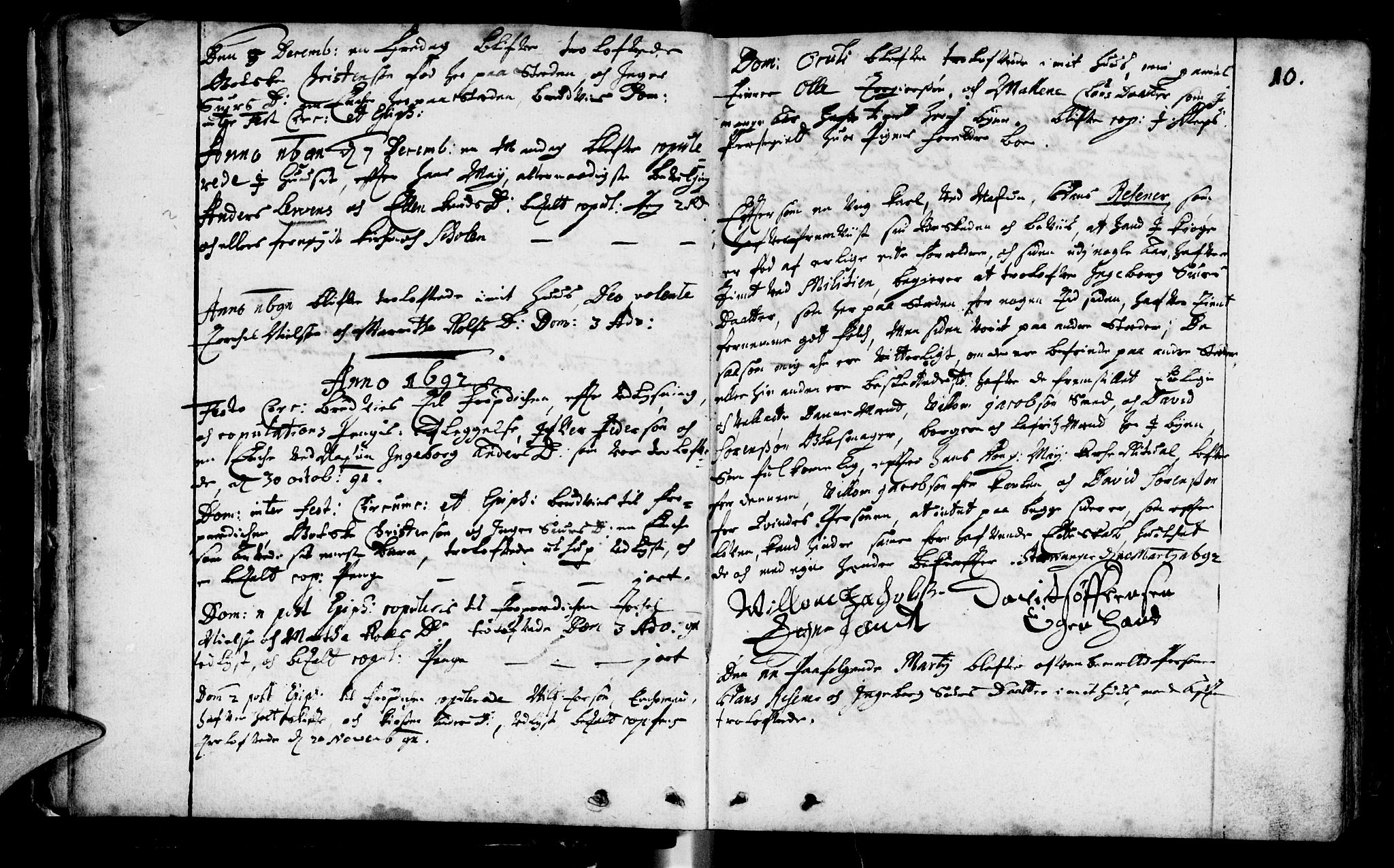 Domkirken sokneprestkontor, SAST/A-101812/001/30/30BA/L0001: Parish register (official) no. A 1 /1, 1688-1727, p. 10