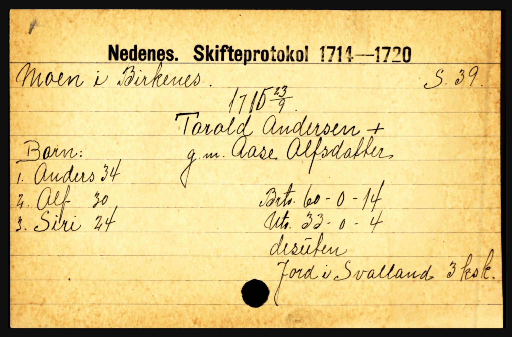 Nedenes sorenskriveri før 1824, AV/SAK-1221-0007/H, p. 20025